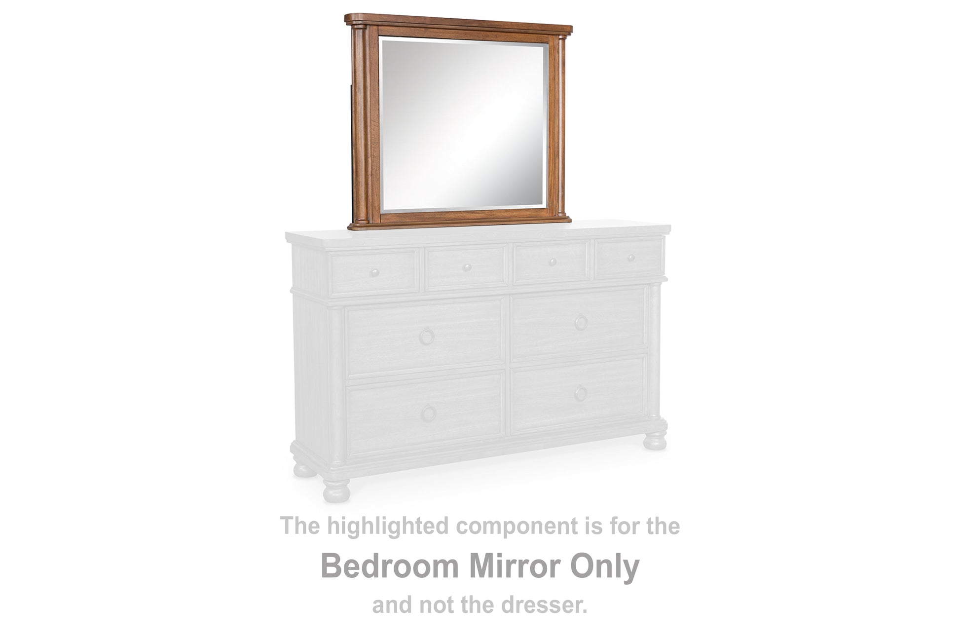 Rowlenstown Brown Bedroom Mirror- Viva Furn