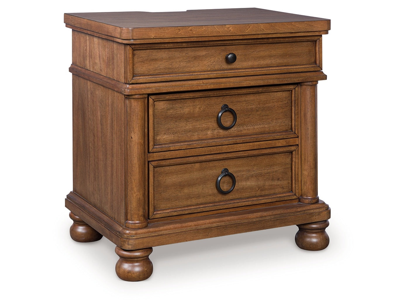 Rowlenstown Brown Three Drawer Night Stand- Viva Furn