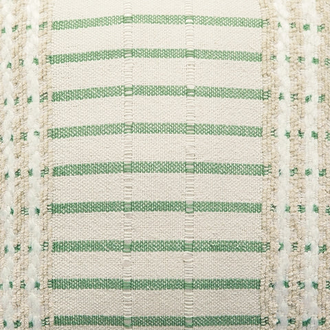 Rowton White/Green Pillow- Viva Furn