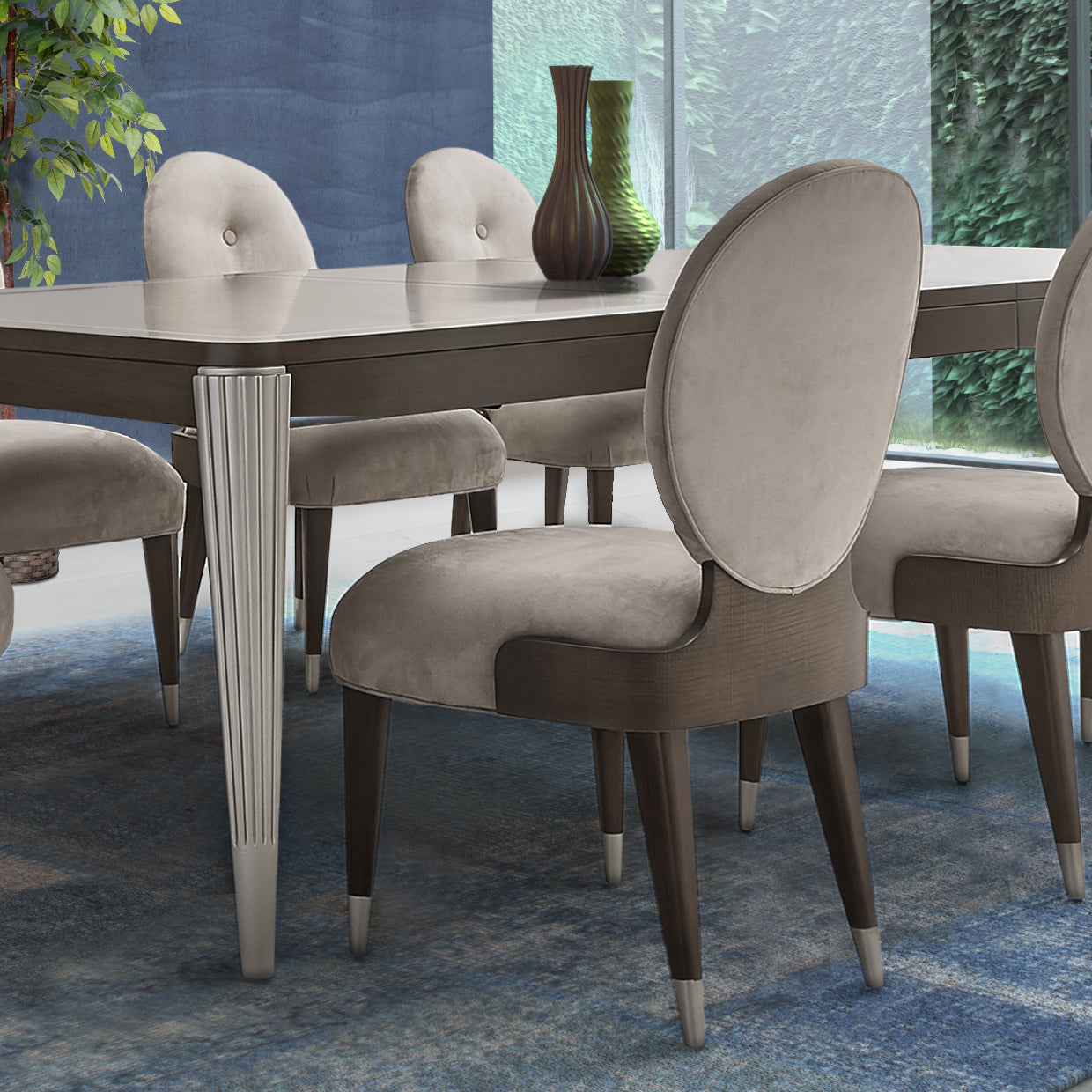 Roxbury Park Slate/Cement Dining Side Chair (Set of 2) - Ornate Home
