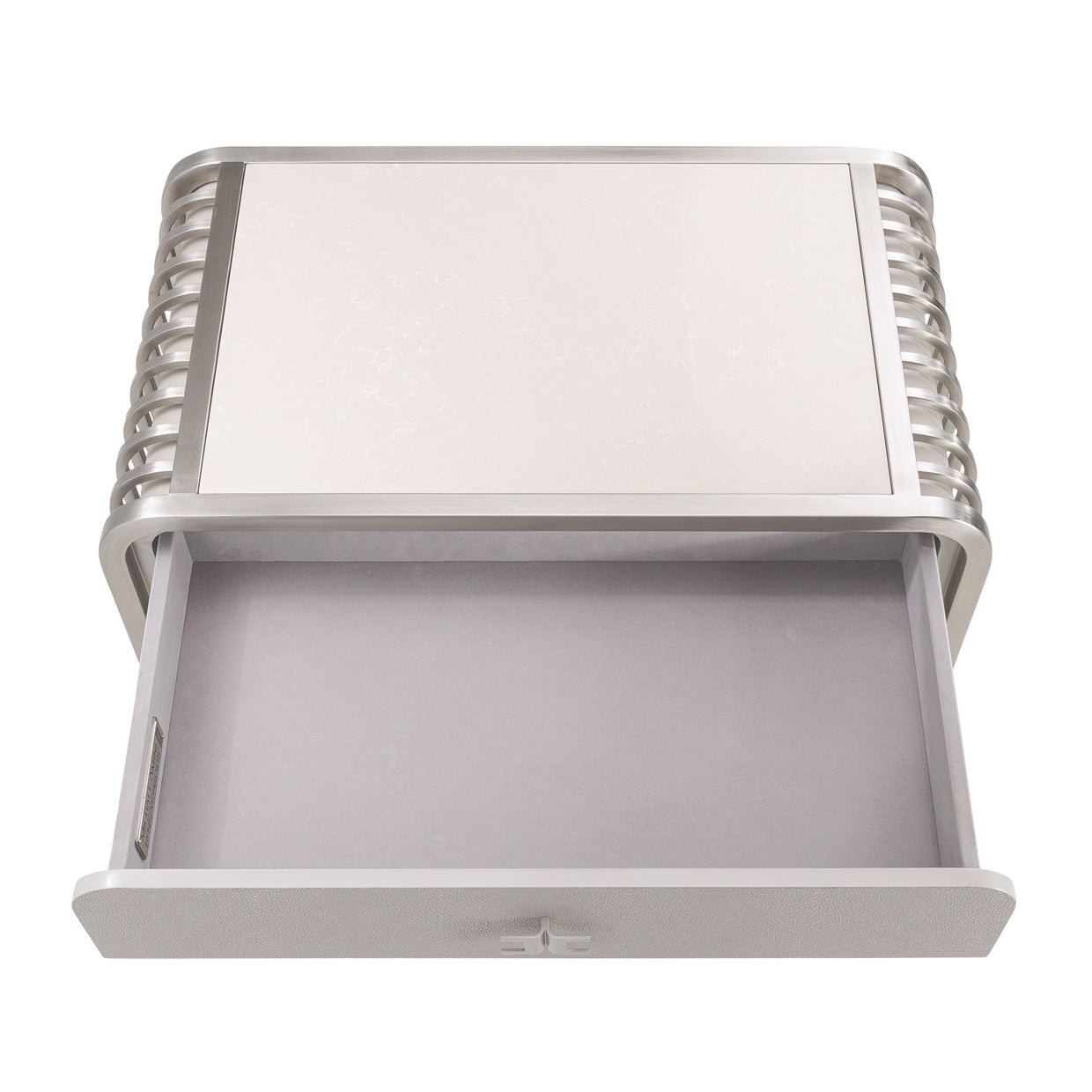 Roxbury Park Stainless Steel Metal Nightstand - Ornate Home