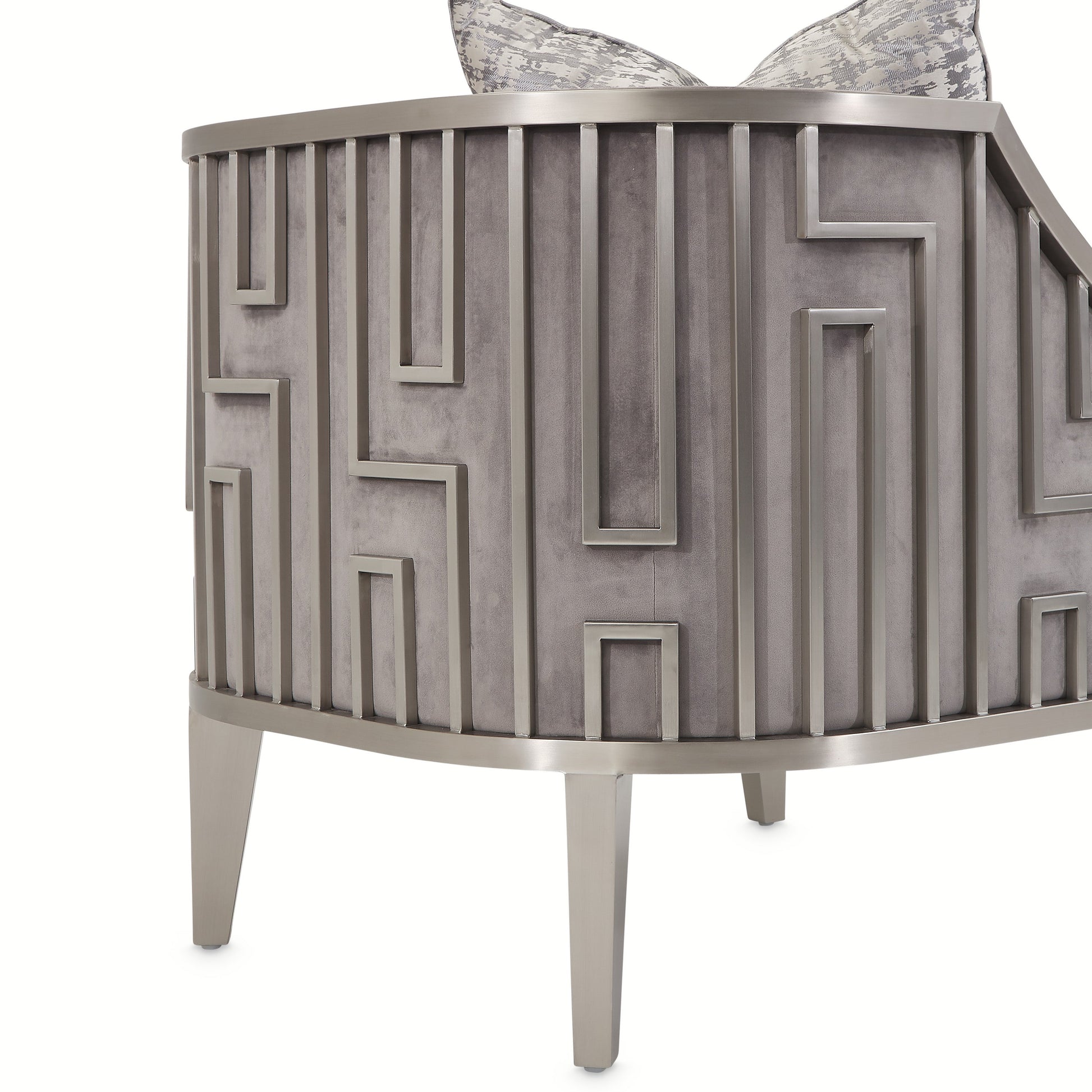 Roxbury Park Steel Gray Velvet Accent Chair - Ornate Home