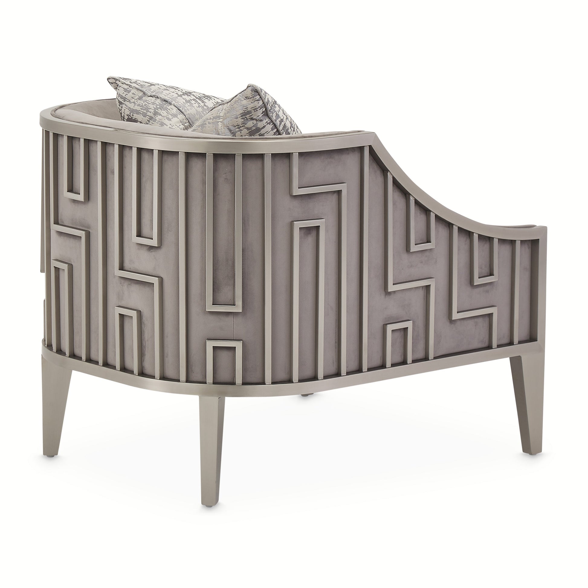 Roxbury Park Steel Gray Velvet Accent Chair - Ornate Home