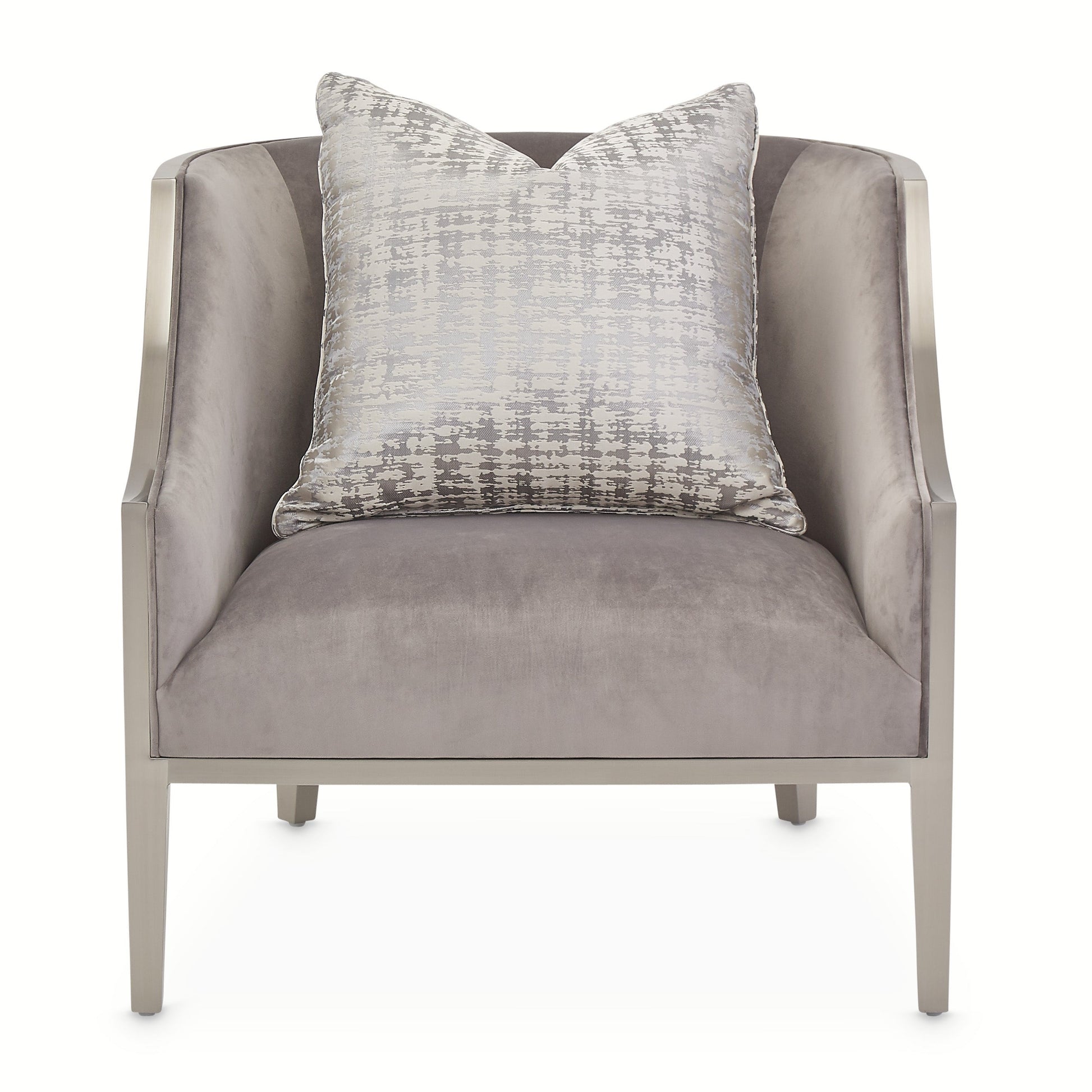 Roxbury Park Steel Gray Velvet Accent Chair - Ornate Home