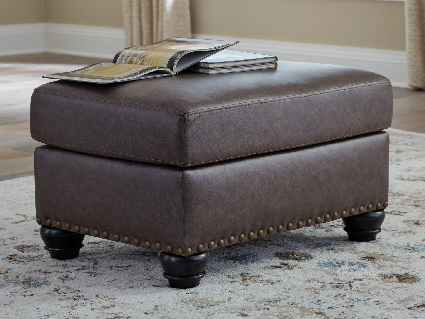 Roxmere Umber Ottoman- Viva Furn