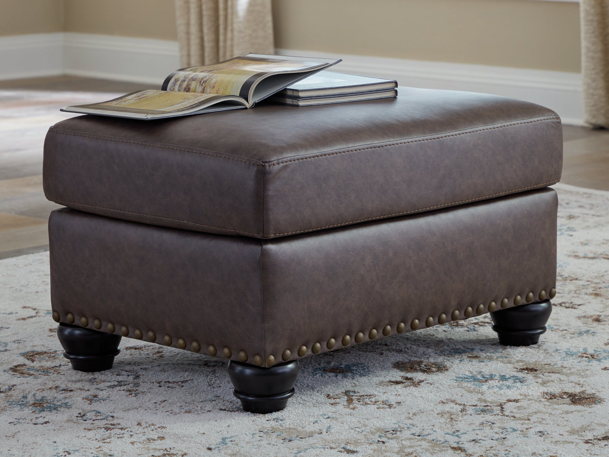 Roxmere Umber Ottoman- Viva Furn