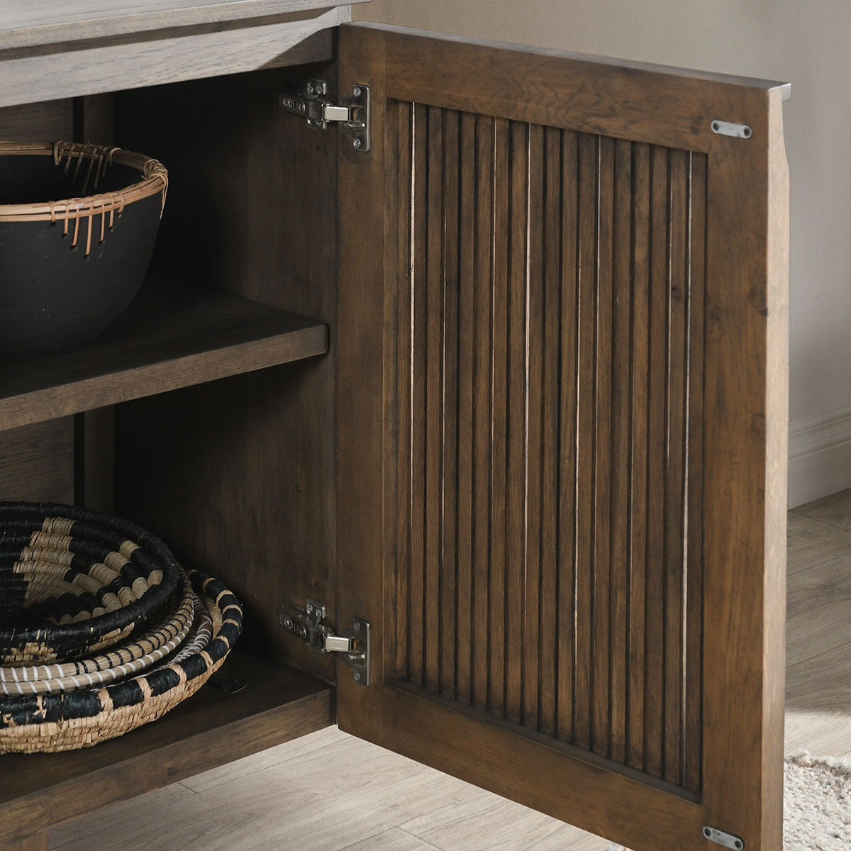 Roya Toasted Brown Cabinet - Ornate Home