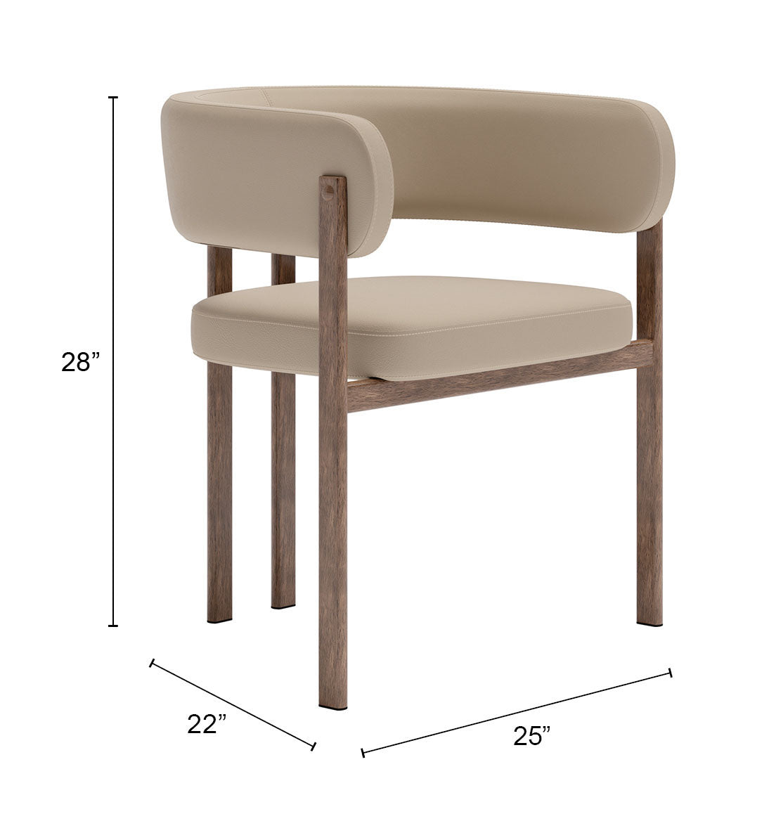 Ruge Beige Dining Chair (Set of 2) - Ornate Home