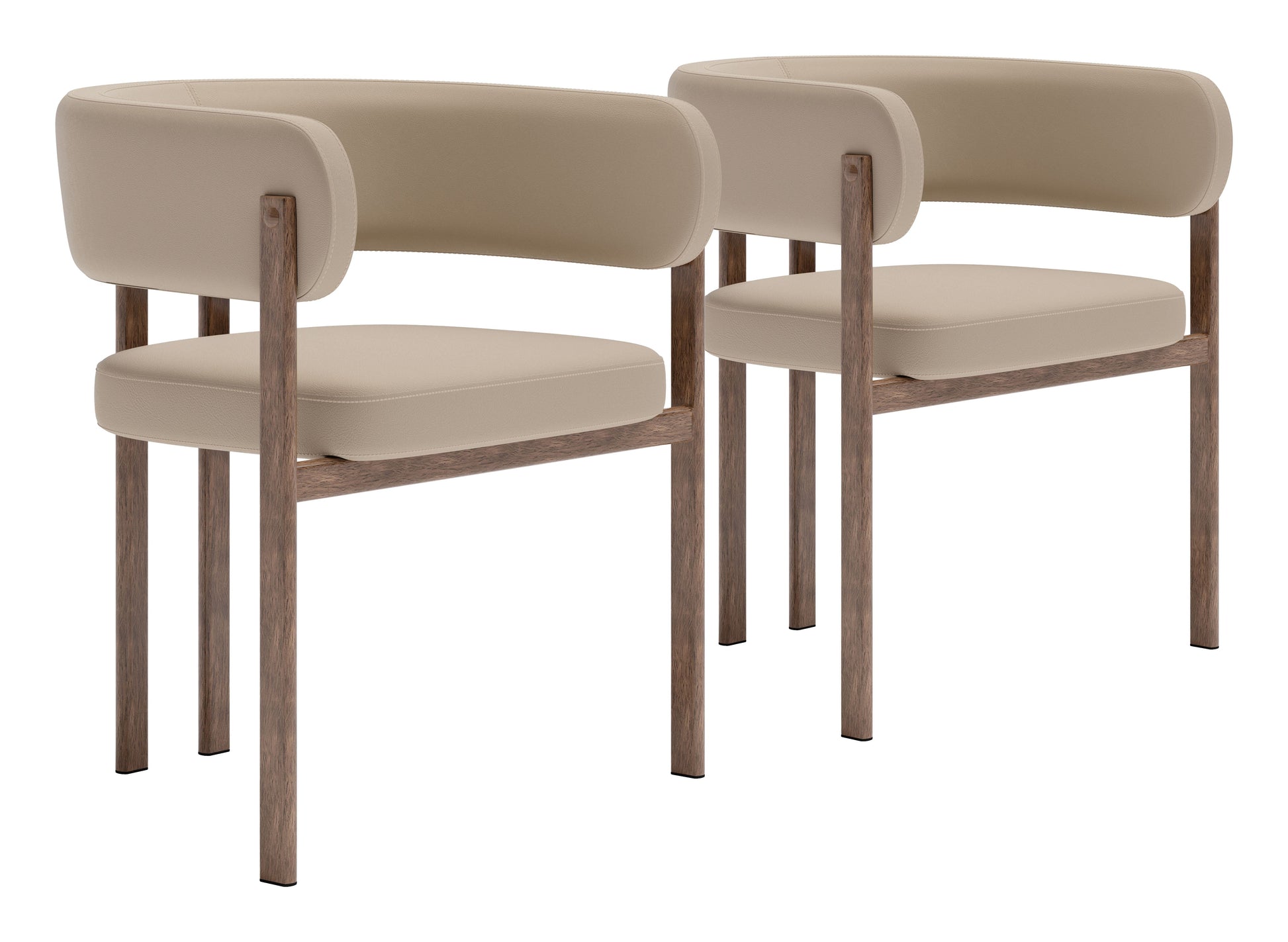 Ruge Beige Dining Chair (Set of 2) - Ornate Home