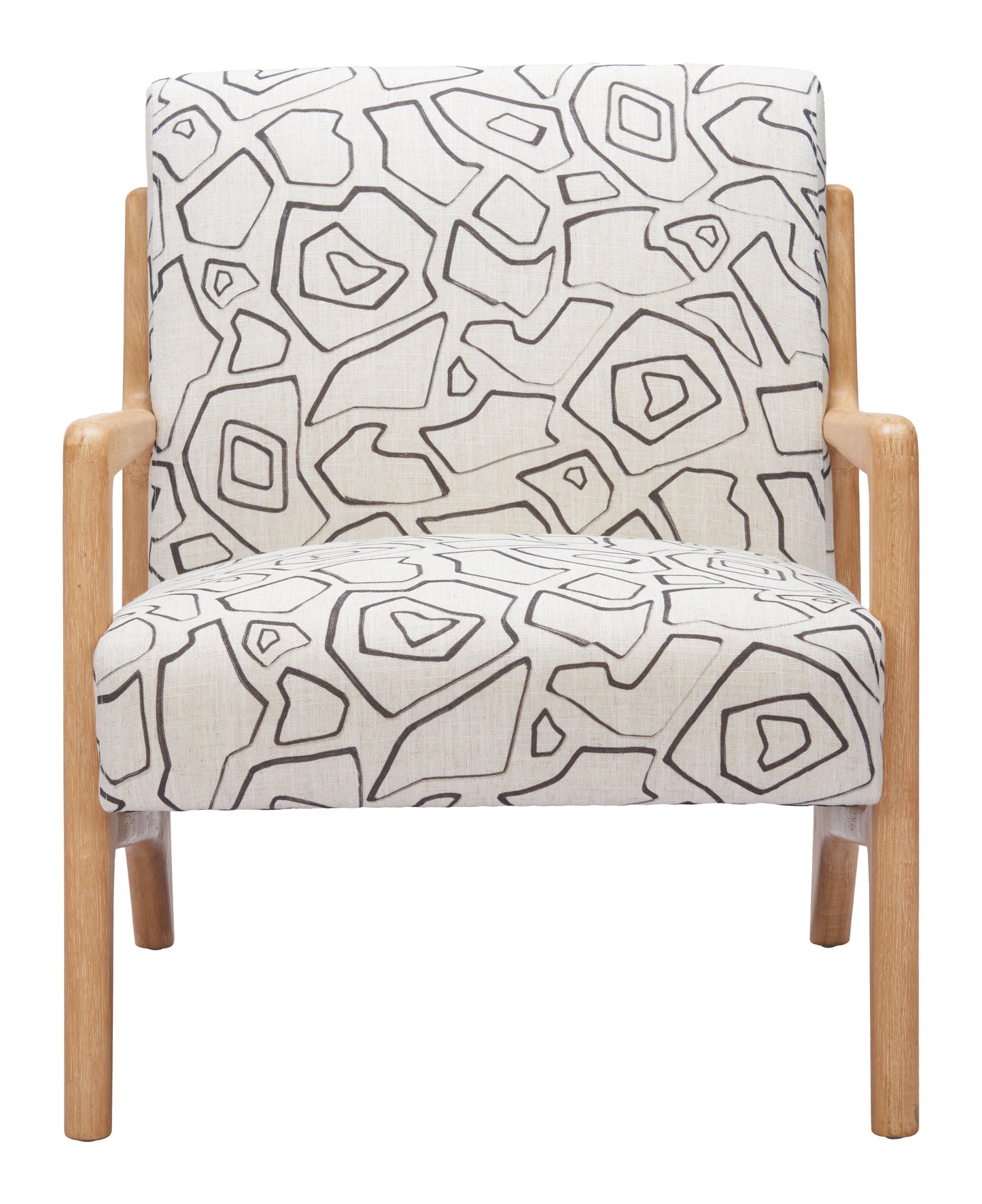 Runa Beige & Natural Accent Chair - Ornate Home