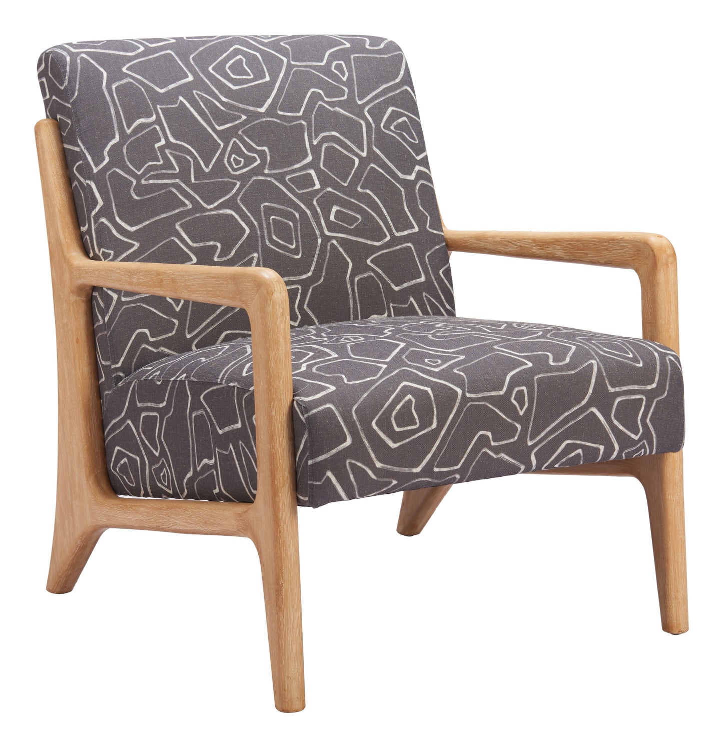 Runa Gray & Natural Accent Chair - Ornate Home