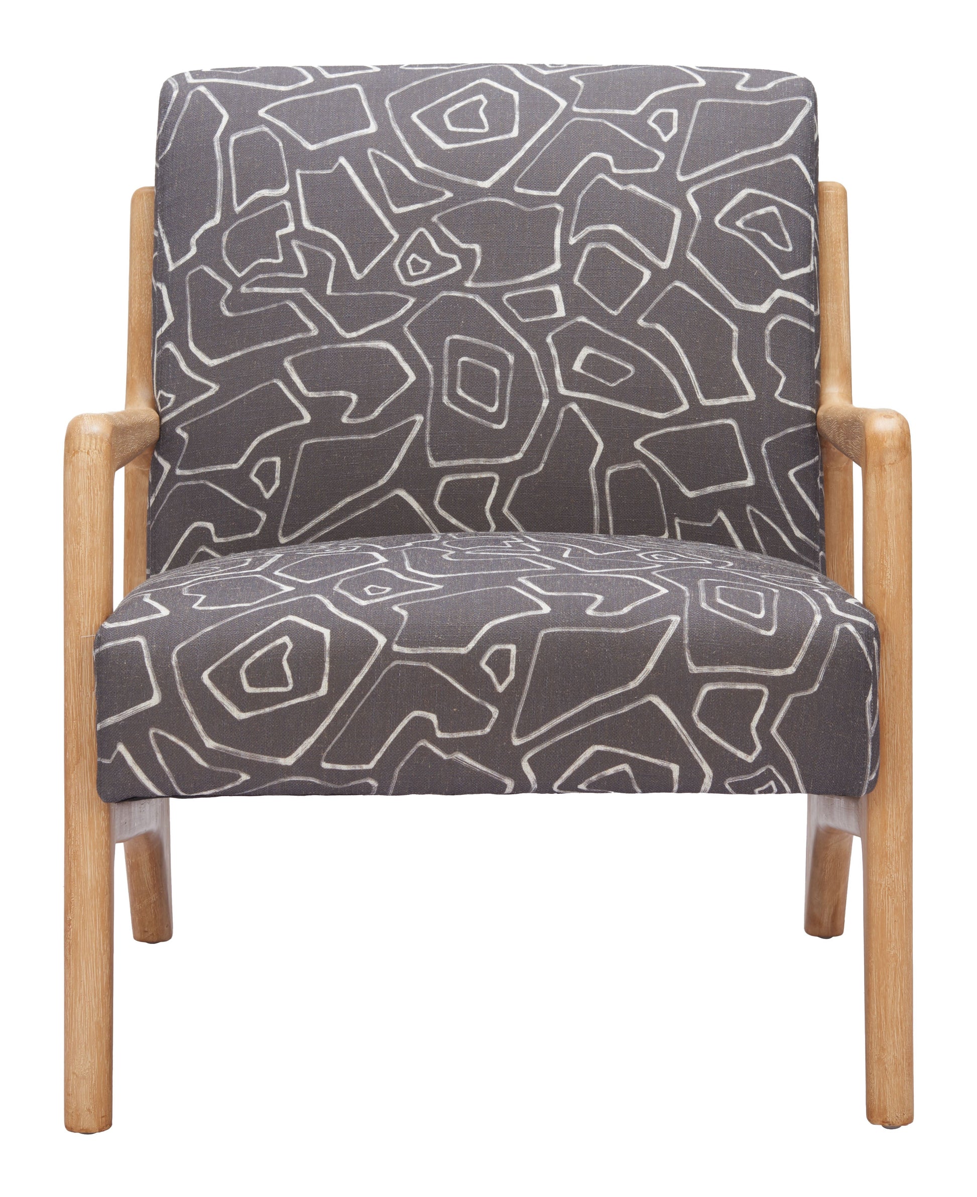 Runa Gray & Natural Accent Chair - Ornate Home