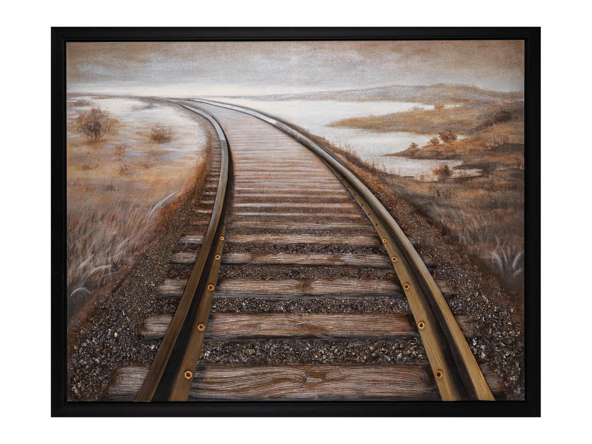 Rushing Way Brown Canvas - Ornate Home