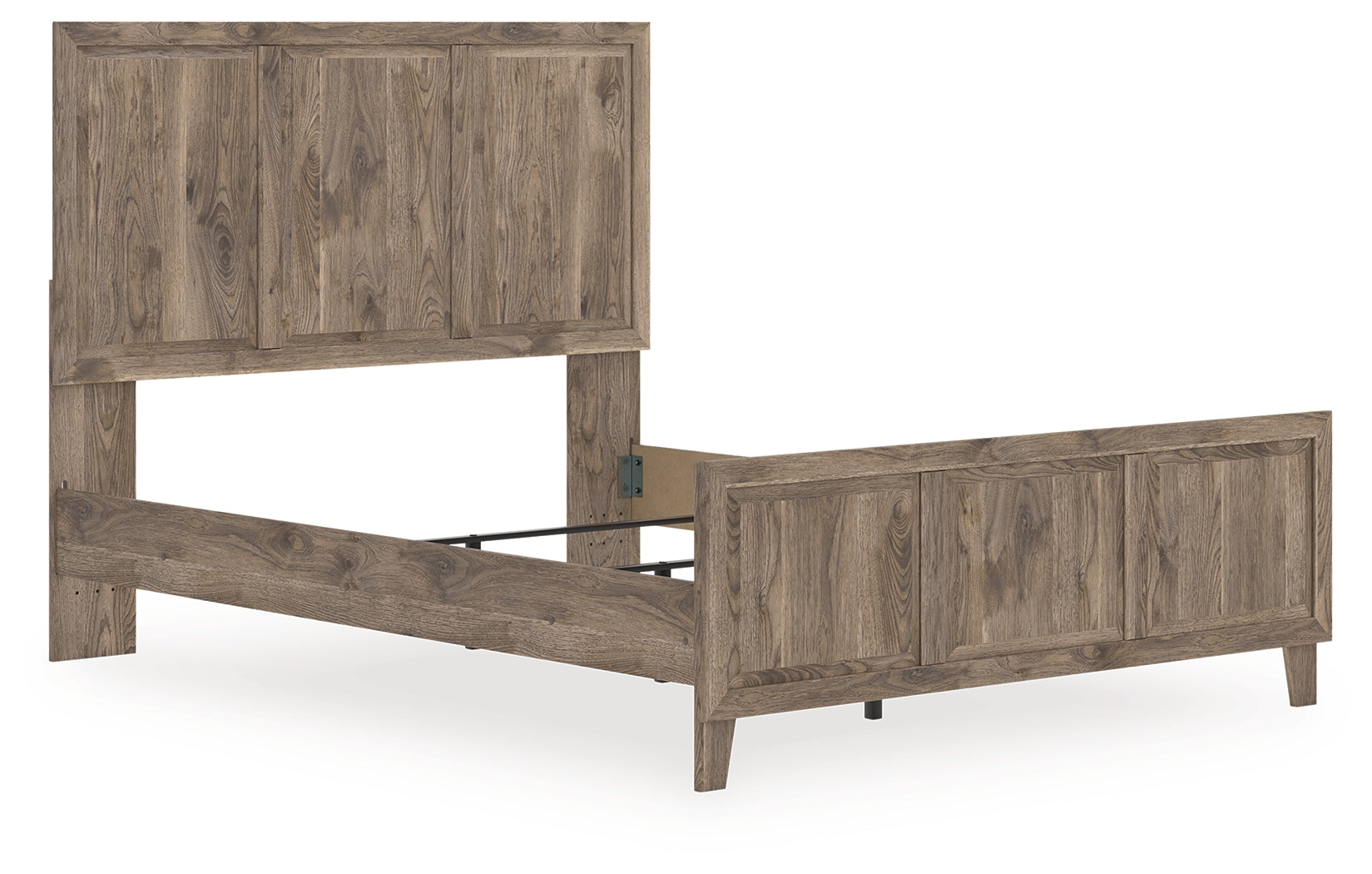 Rusticott Brown Queen Panel Bed- Viva Furn