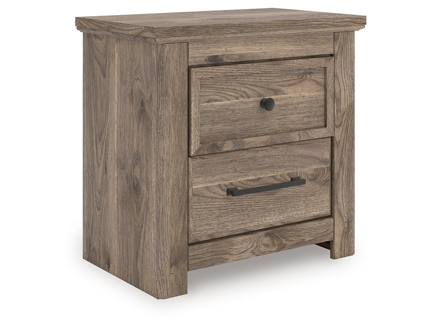 Rusticott Brown Two Drawer Night Stand- Viva Furn
