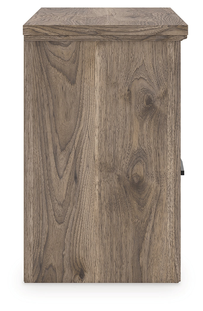 Rusticott Brown Two Drawer Night Stand- Viva Furn