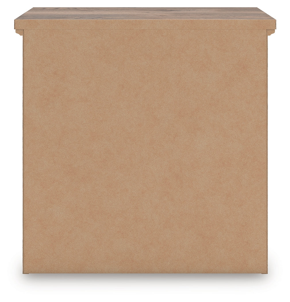 Rusticott Brown Two Drawer Night Stand- Viva Furn