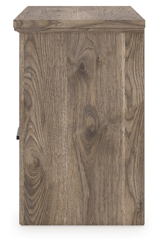 Rusticott Brown Two Drawer Night Stand- Viva Furn