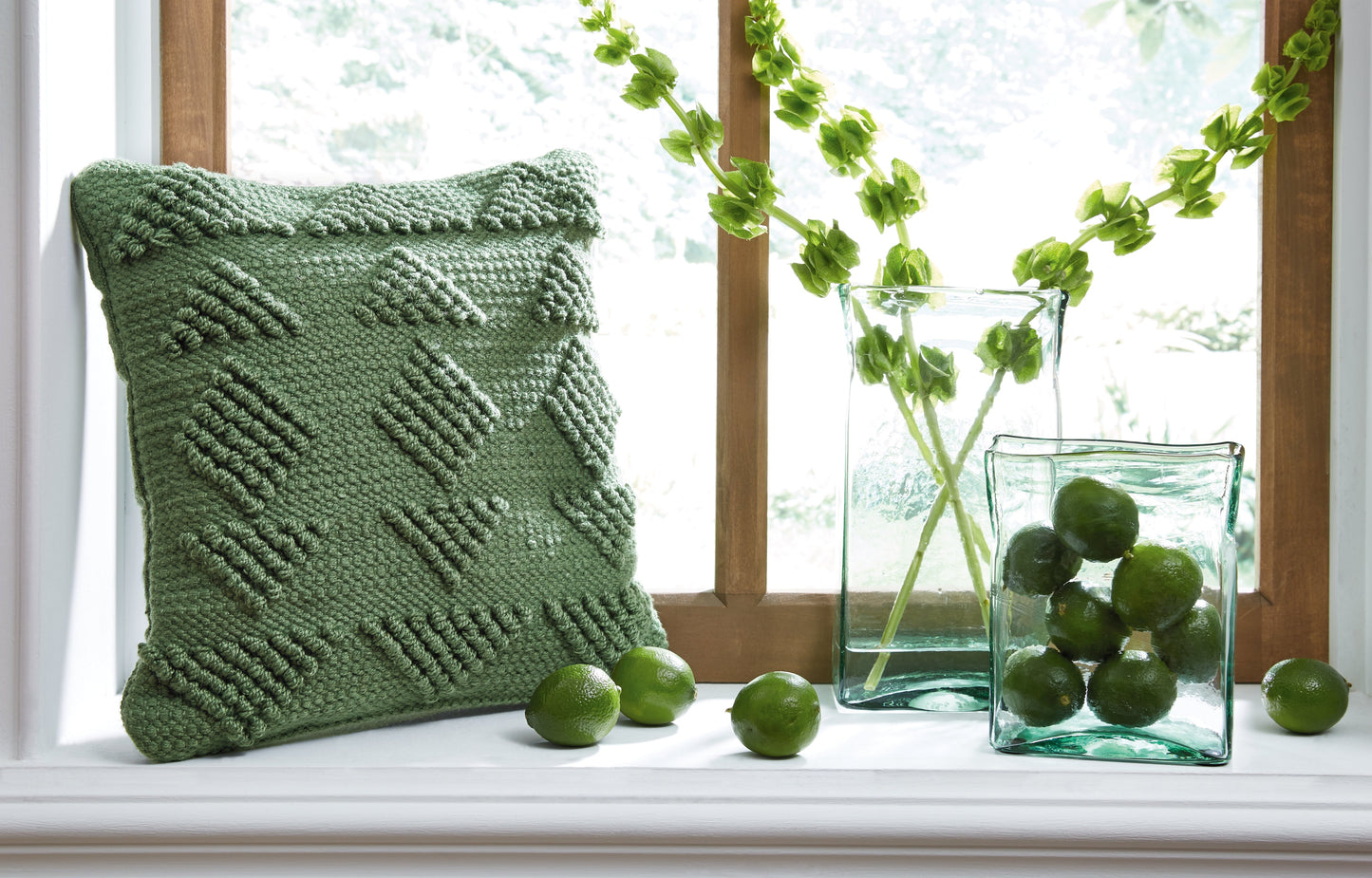 Rustingmere Green Pillow- Viva Furn