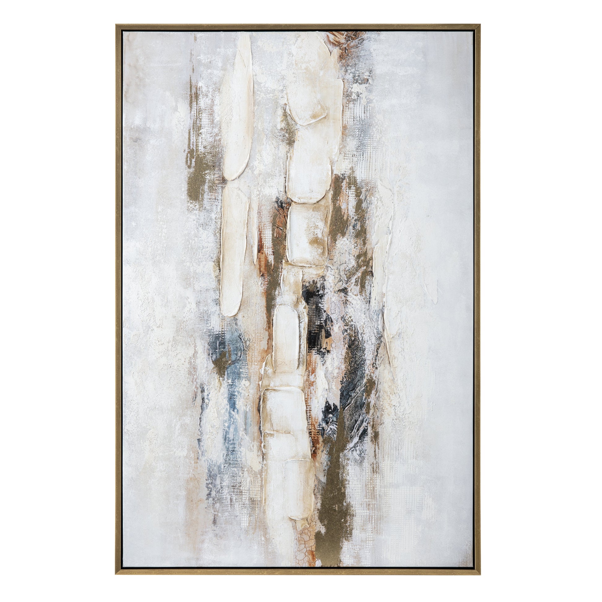 Rusty Lines Gold/Blue Canvas - Ornate Home