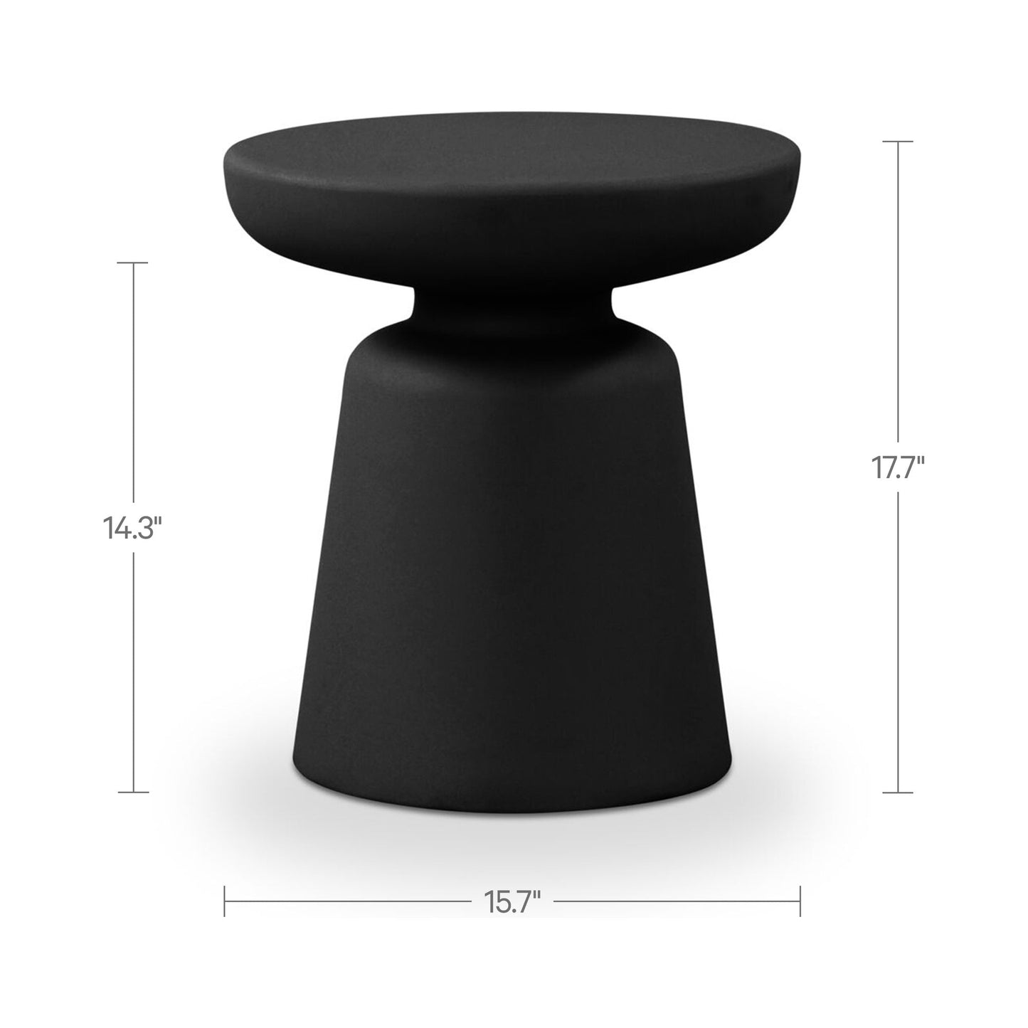 Ruth Black Outdoor Side Table - Ornate Home