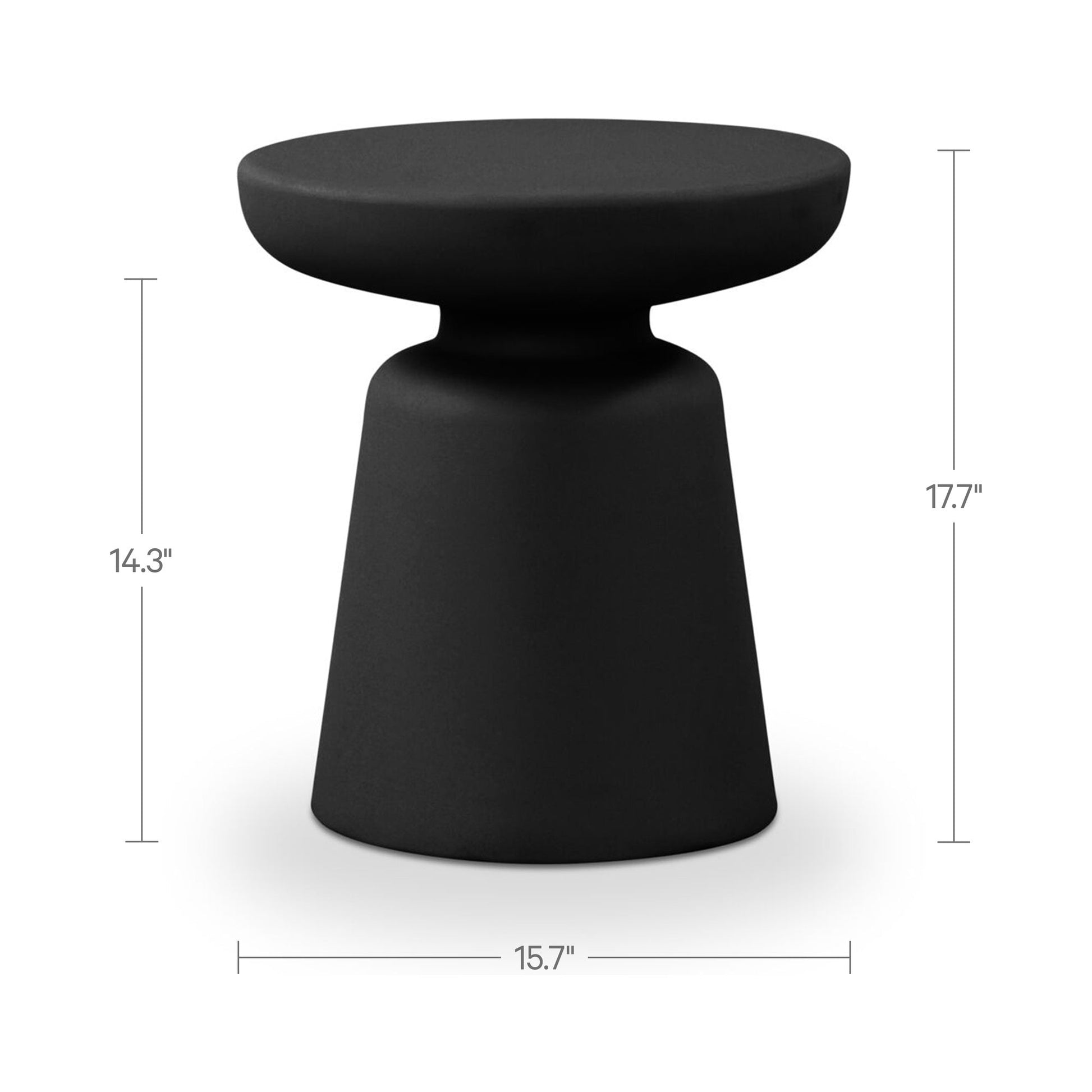 Ruth Black Outdoor Side Table - Ornate Home