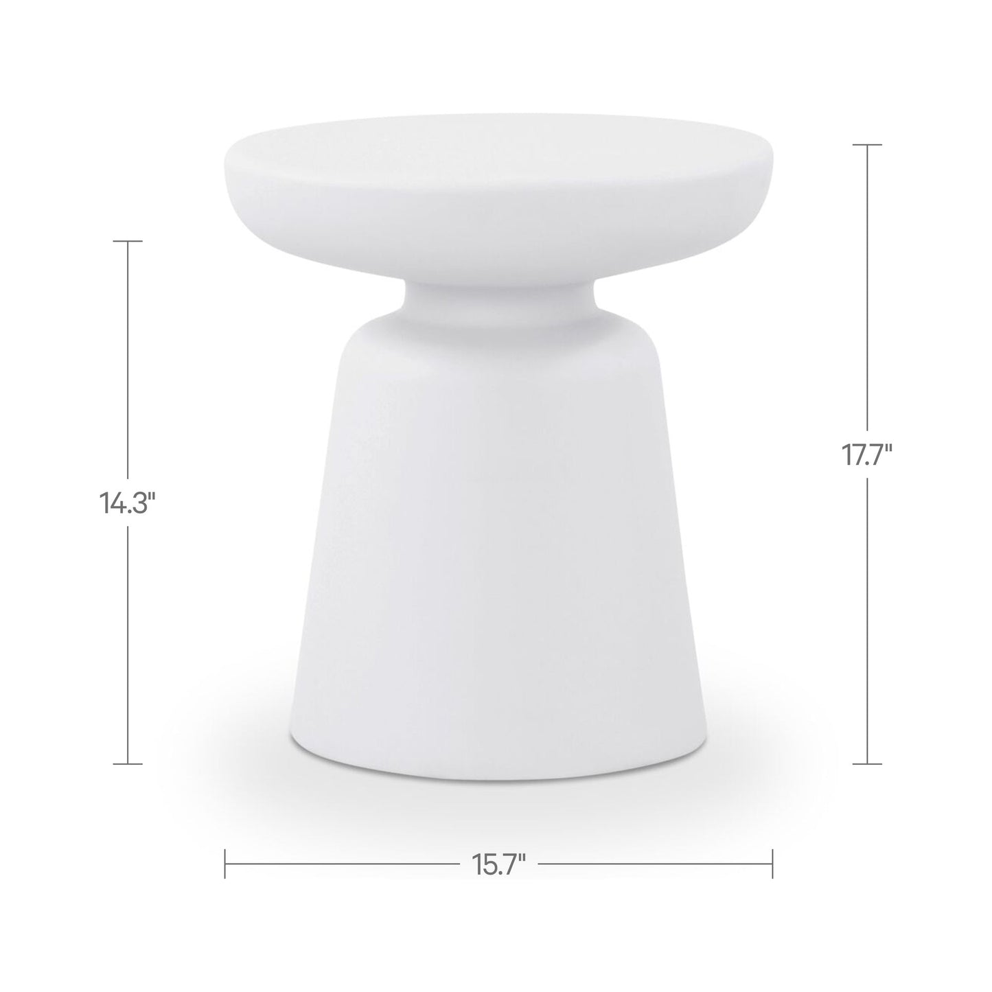 Ruth White Outdoor Side Table - Ornate Home