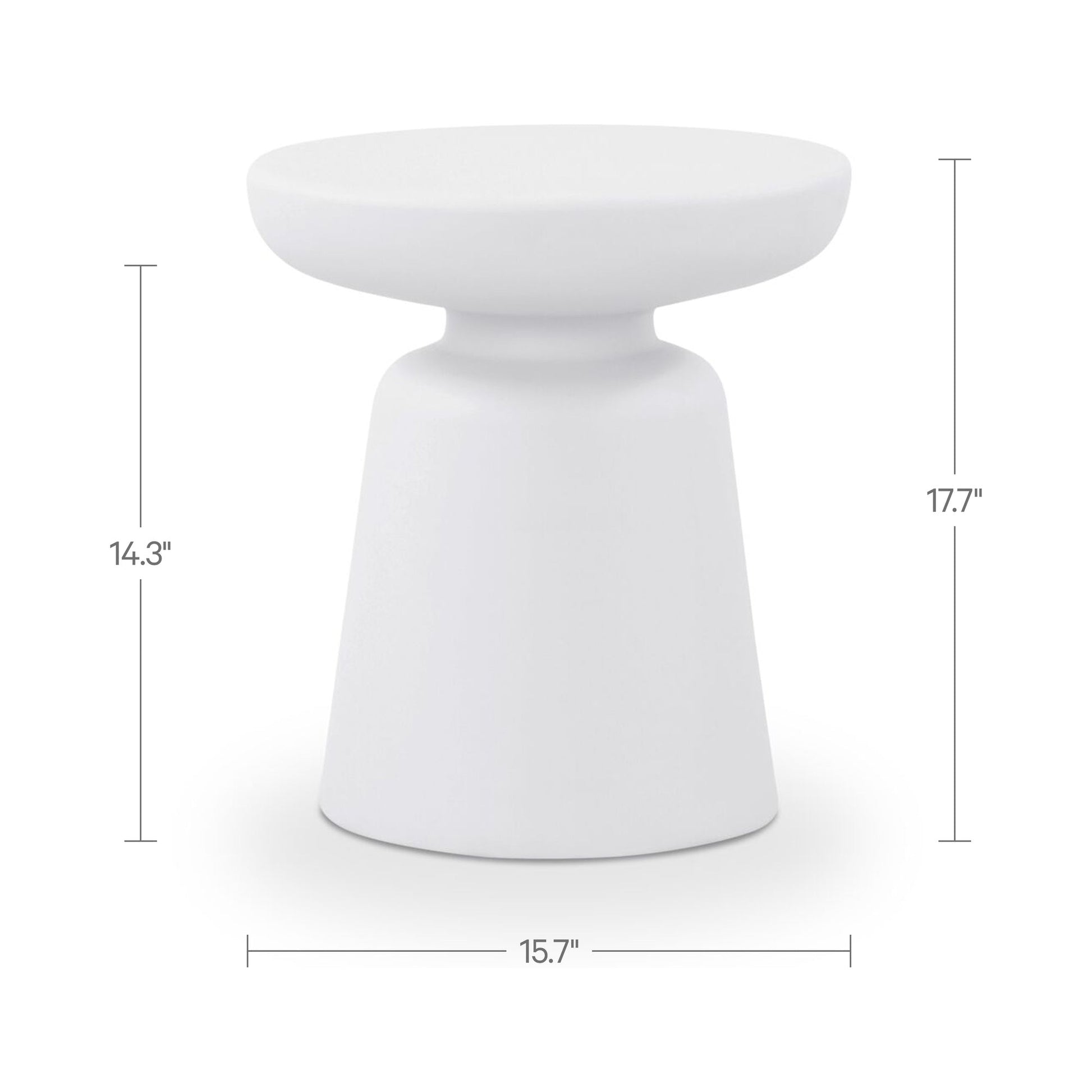 Ruth White Outdoor Side Table - Ornate Home