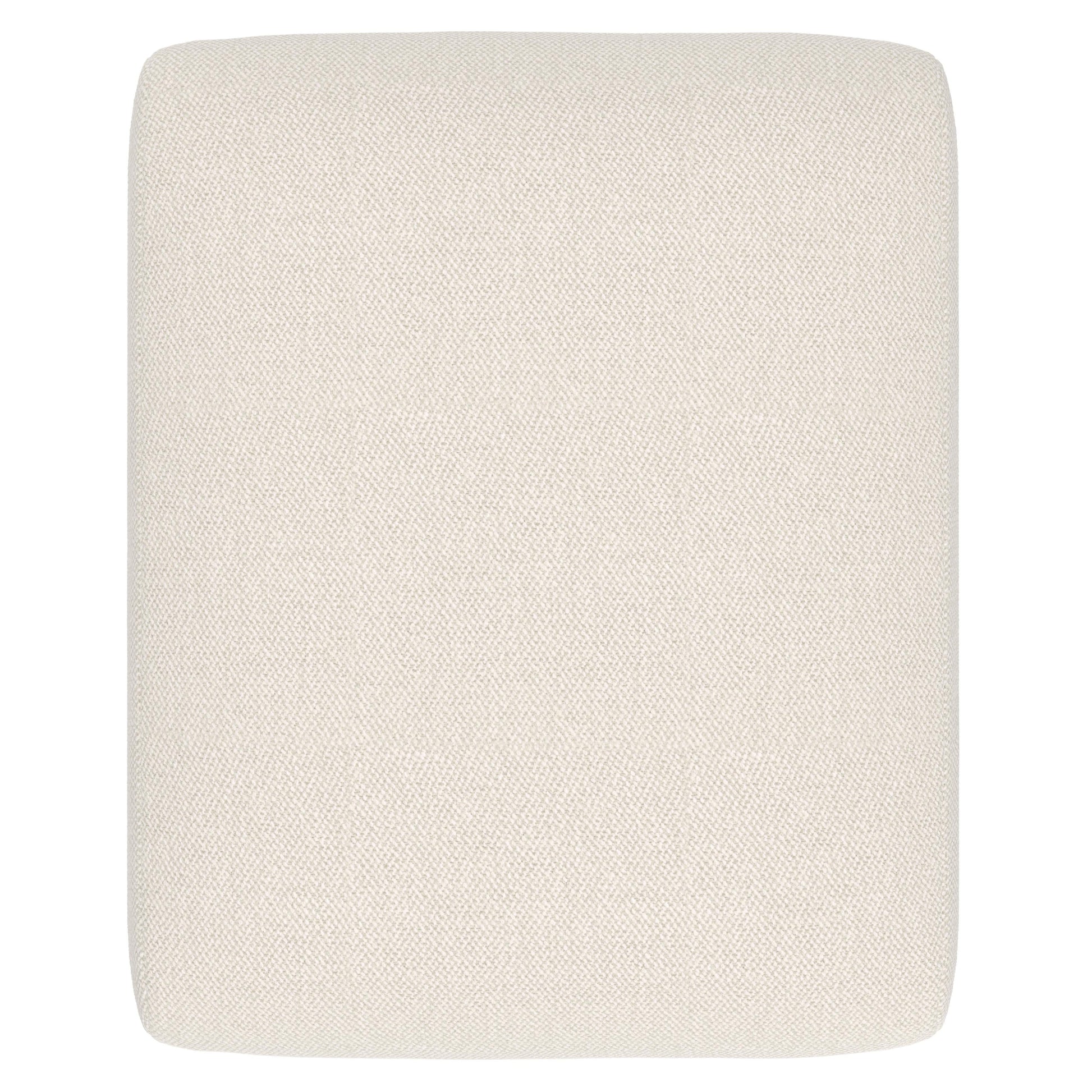 Rylan White/Cream Fabric Bumper Ottoman - Ornate Home