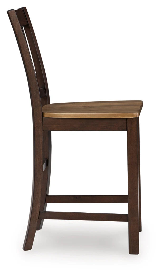 Rylandeen Light Brown/Dark Brown Barstool- Viva Furn