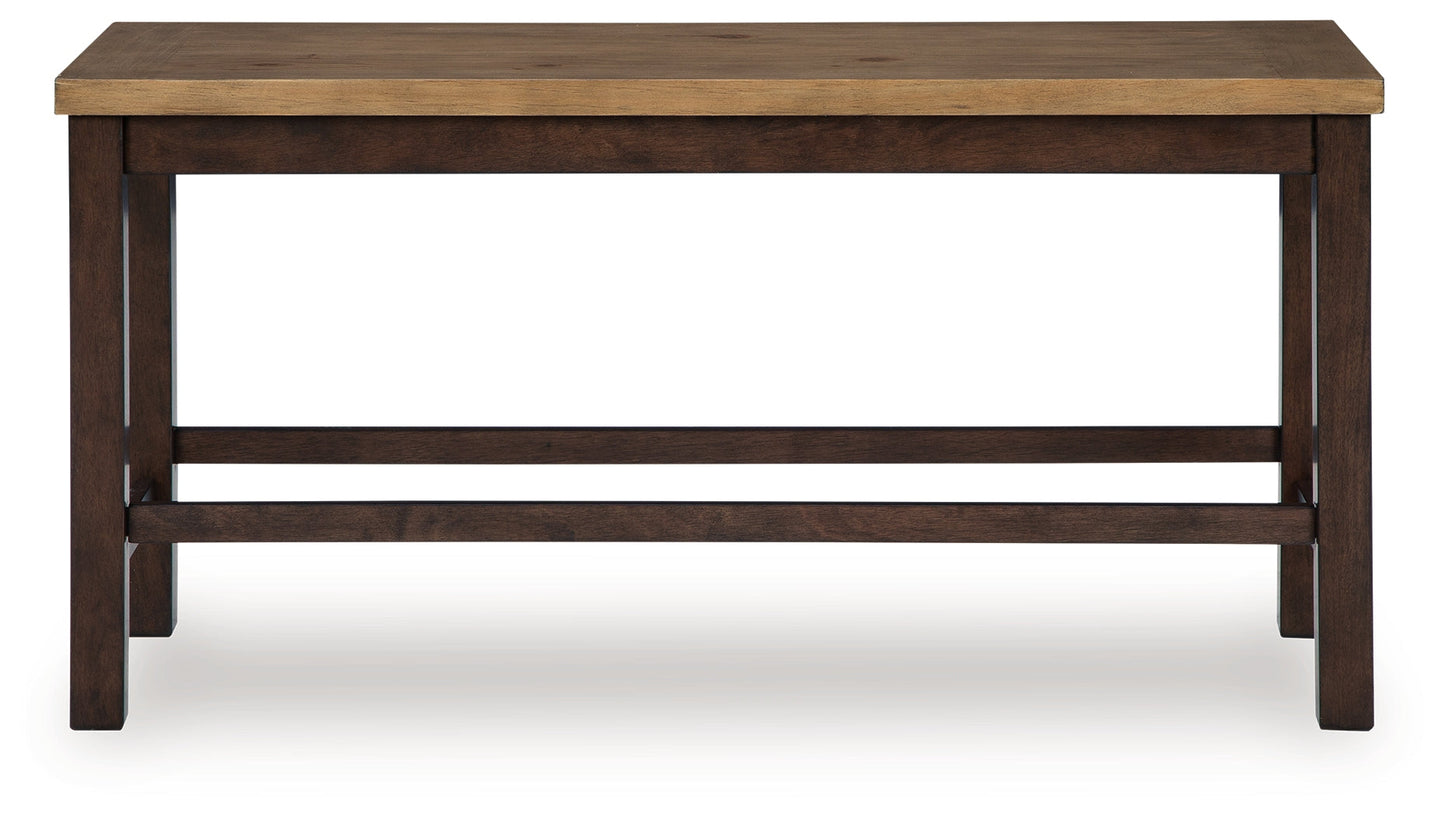Rylandeen Light Brown/Dark Brown Double Counter Bench (1/CN)- Viva Furn