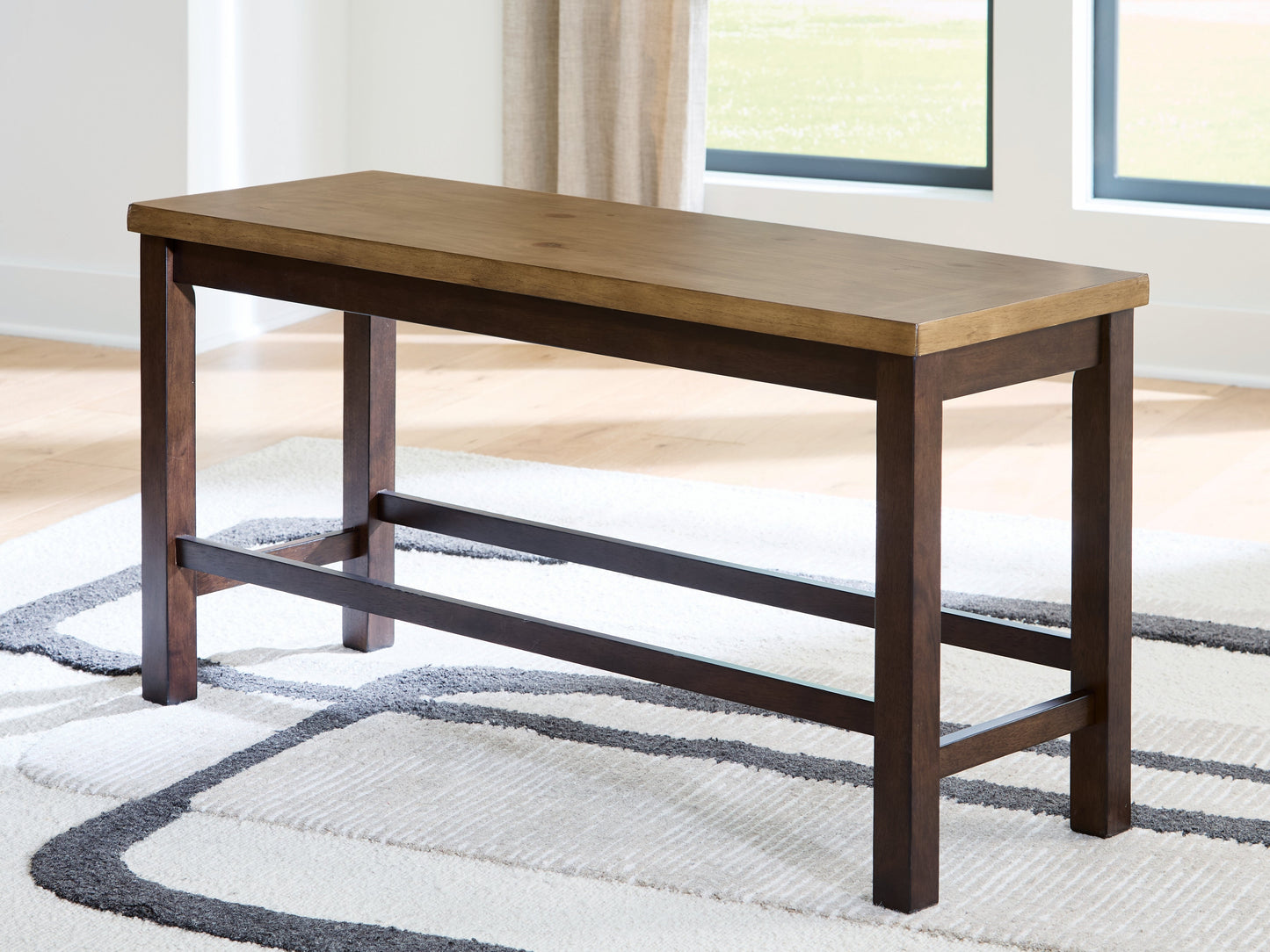 Rylandeen Light Brown/Dark Brown Double Counter Bench (1/CN)- Viva Furn