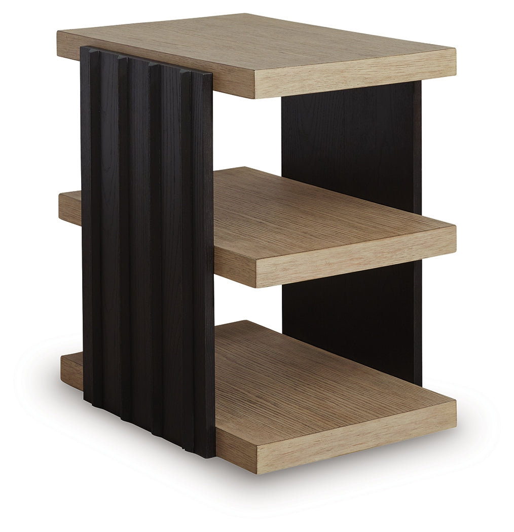 Rylandyn Black/Light Brown End Table- Viva Furn