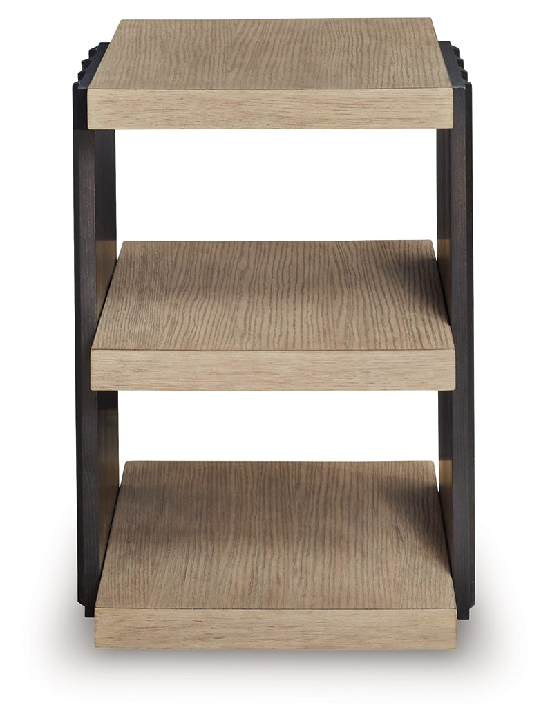 Rylandyn Black/Light Brown End Table- Viva Furn