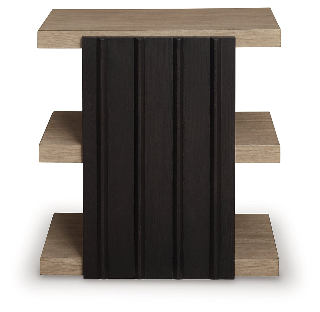 Rylandyn Black/Light Brown End Table- Viva Furn