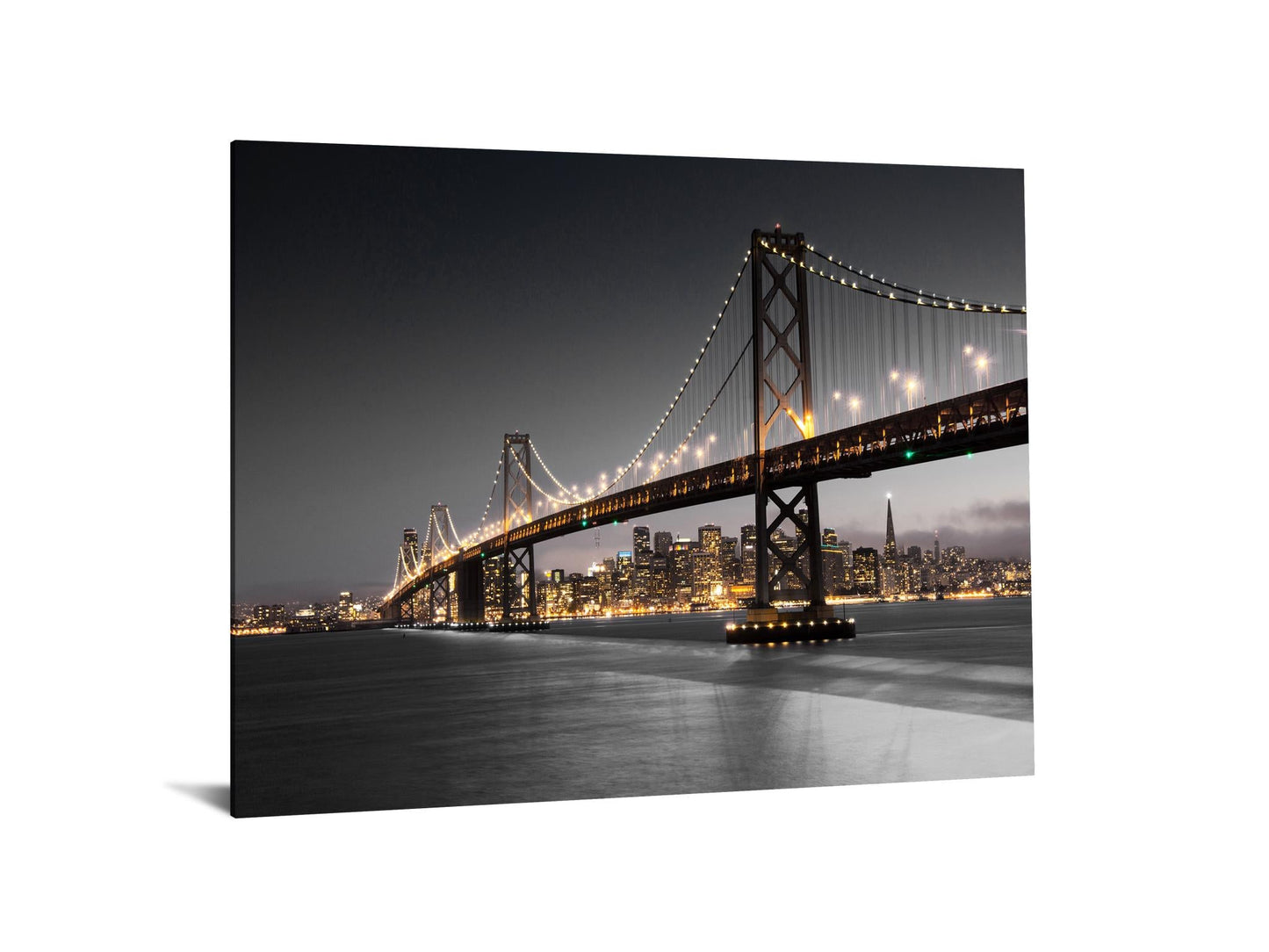 San Francisco Bridge Tempered Glass w / Foil Wall Art