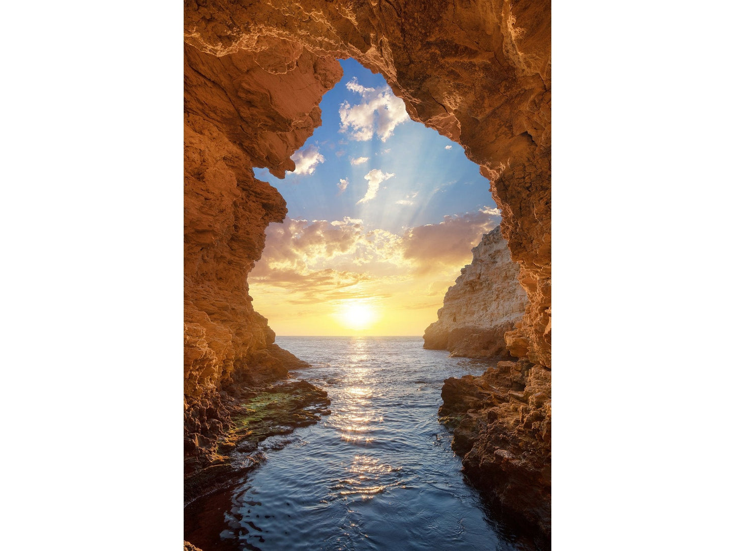 Grotto Sunset Tempered Glass w / Foil