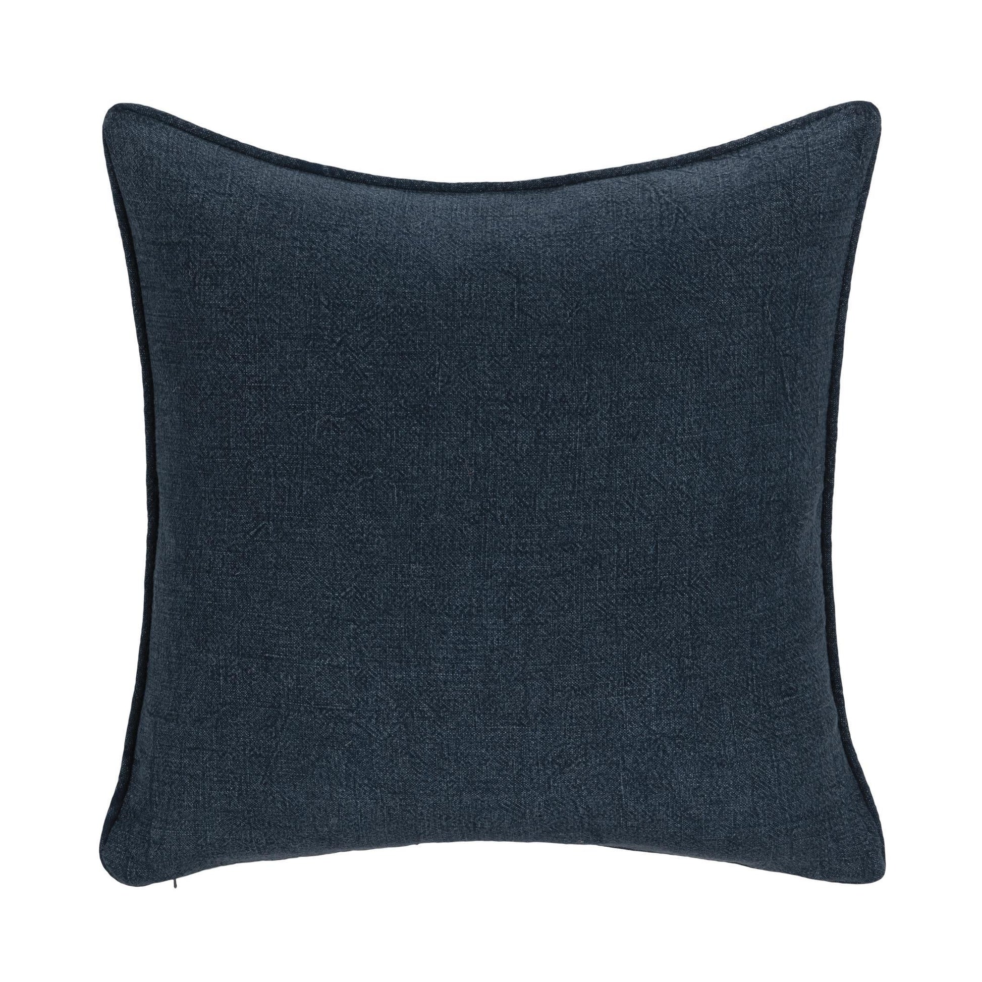 SLD Bedford Indigo Linen 22x22 Throw Pillow (Set of 2) - Ornate Home