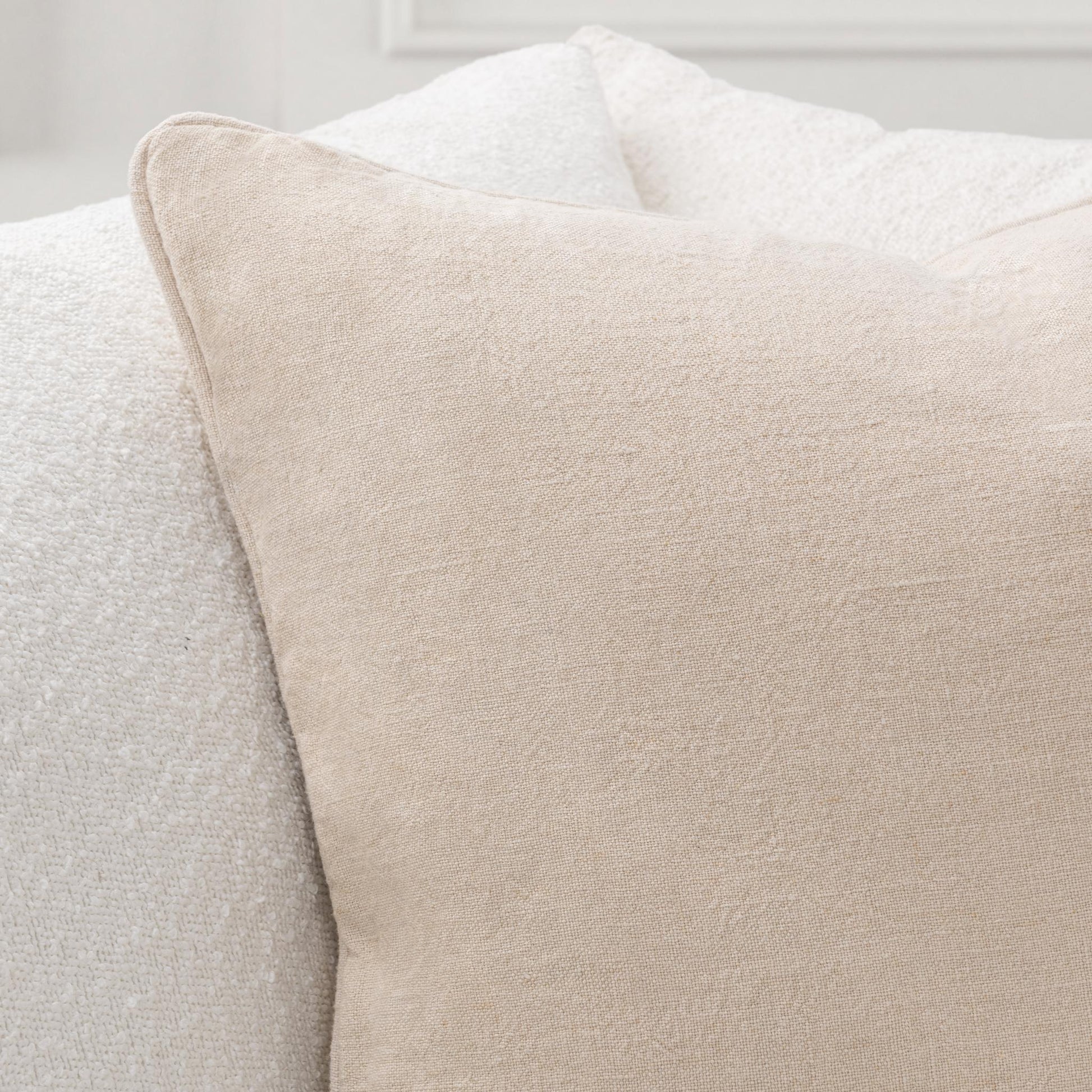 SLD Bedford Linen Oat 22x22 Throw Pillow (Set of 2) - Ornate Home