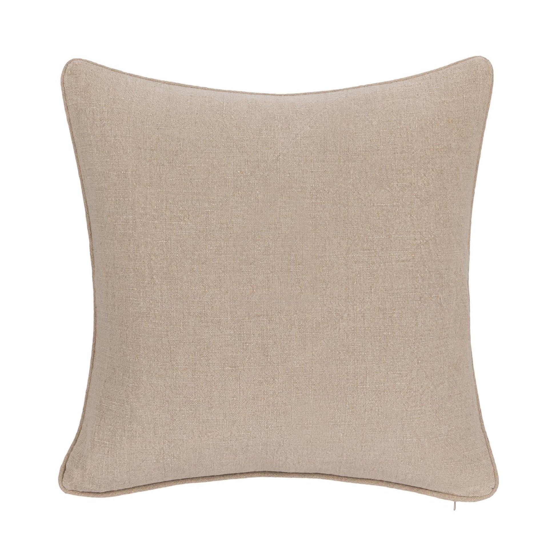 SLD Bedford Natural Linen 22x22 Throw Pillow (Set of 2) - Ornate Home