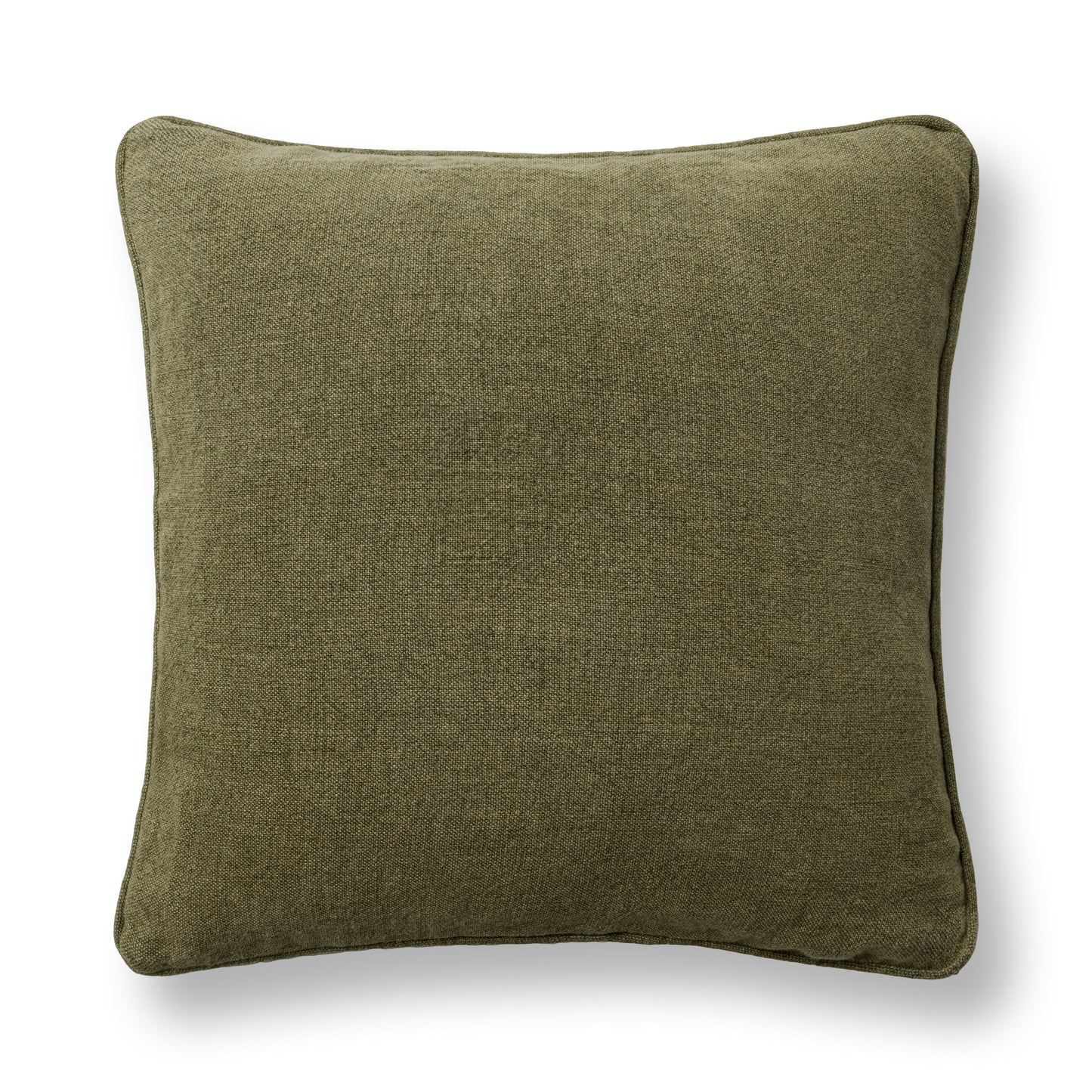 SLD Bedford Olive Green Linen 22x22 Throw Pillow (Set of 2) - Ornate Home