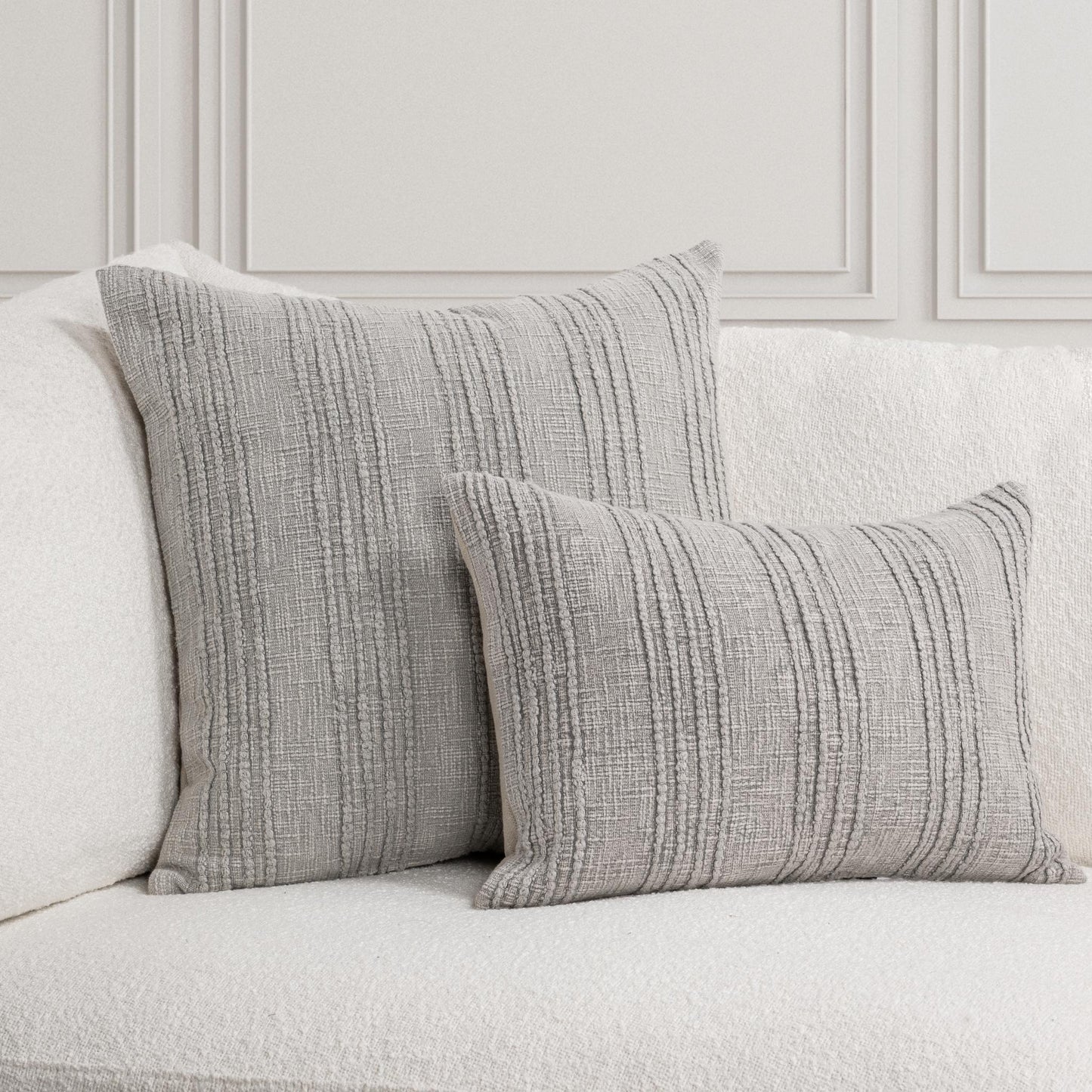 SLD Gratitude Gray Multiple Sizes Throw Pillow (Set of 2) - Ornate Home