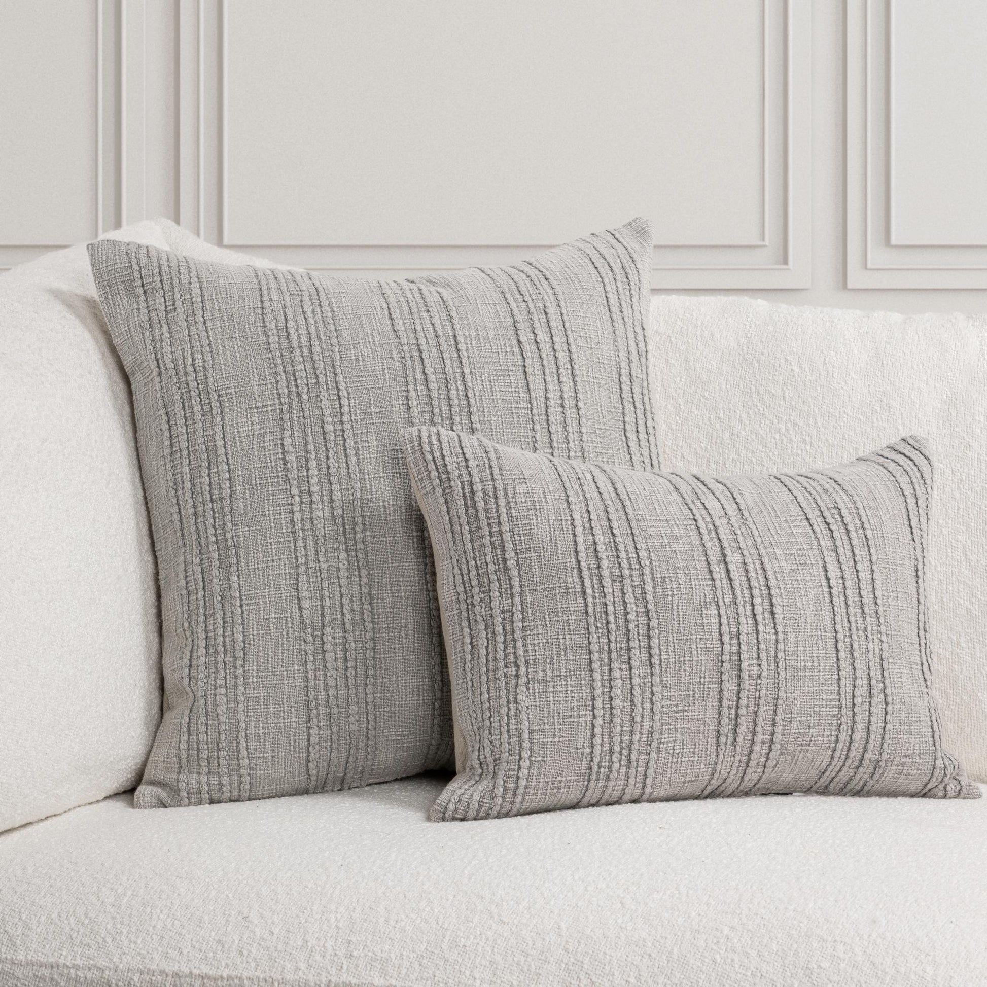 SLD Gratitude Gray Multiple Sizes Throw Pillow (Set of 2) - Ornate Home