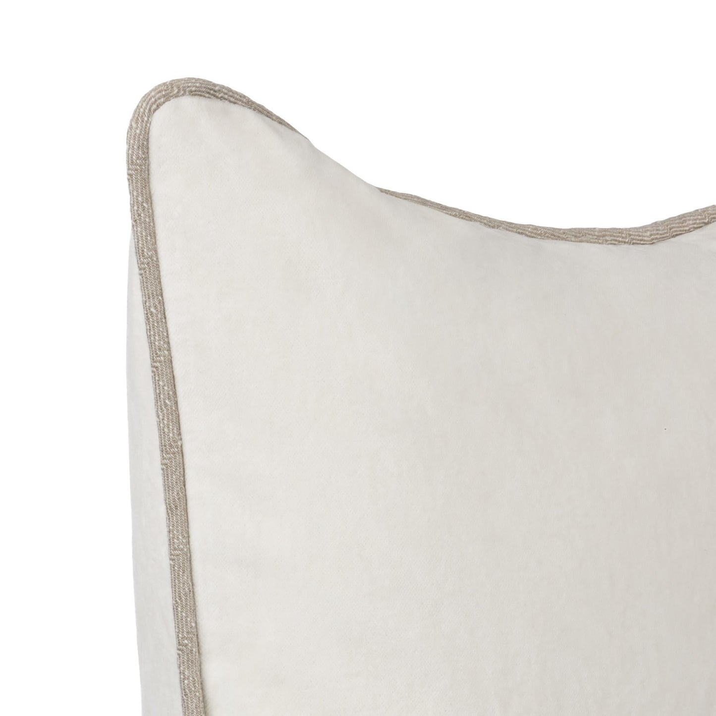 SLD Heirloom Ivory Velvet Multiple Sizes Throw Pillow (Set of 2) - Ornate Home