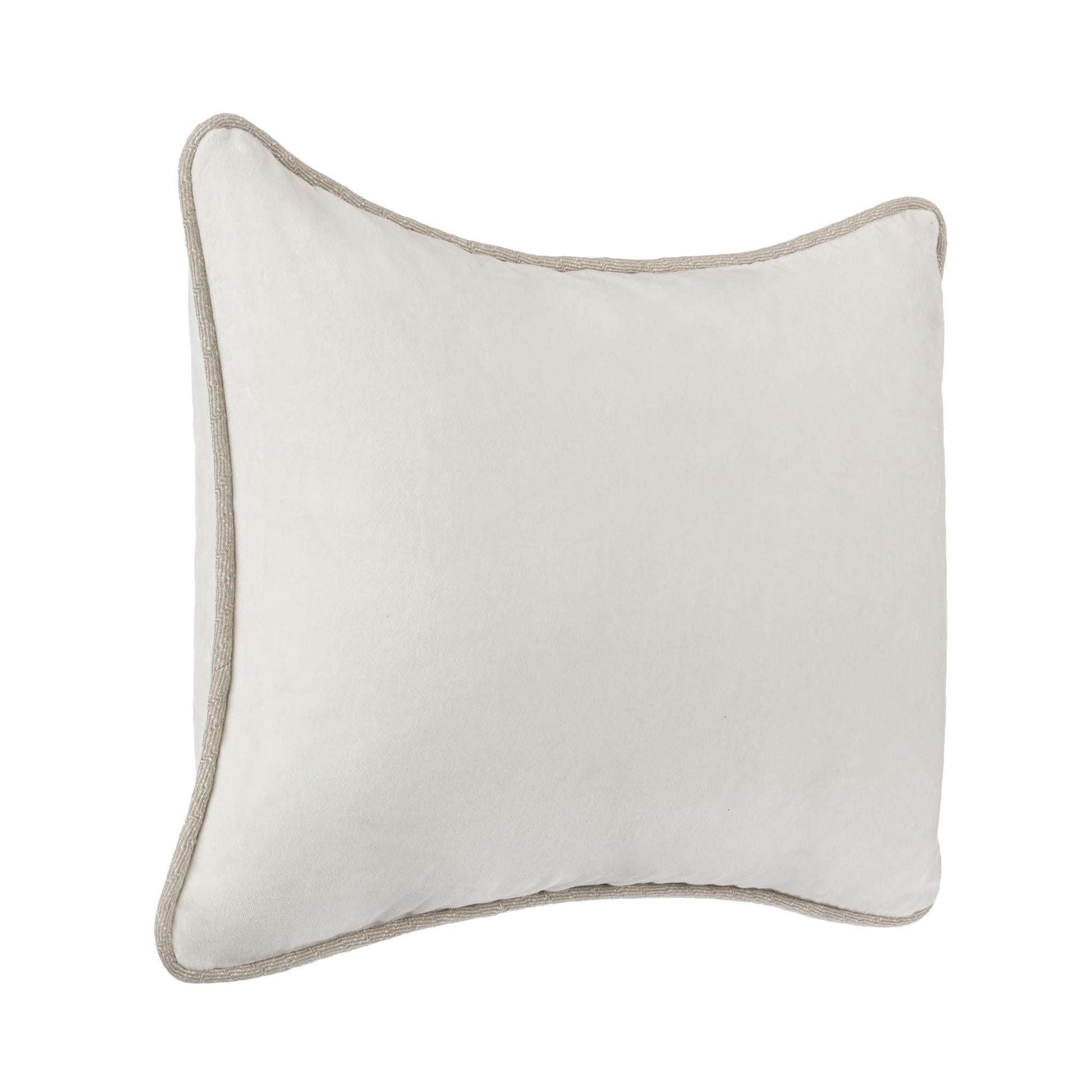 SLD Heirloom Ivory Velvet Multiple Sizes Throw Pillow (Set of 2) - Ornate Home