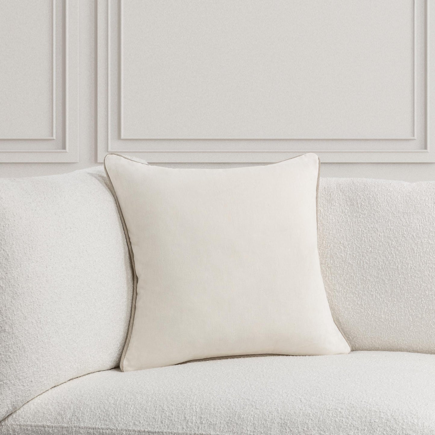 SLD Heirloom Ivory Velvet Multiple Sizes Throw Pillow (Set of 2) - Ornate Home