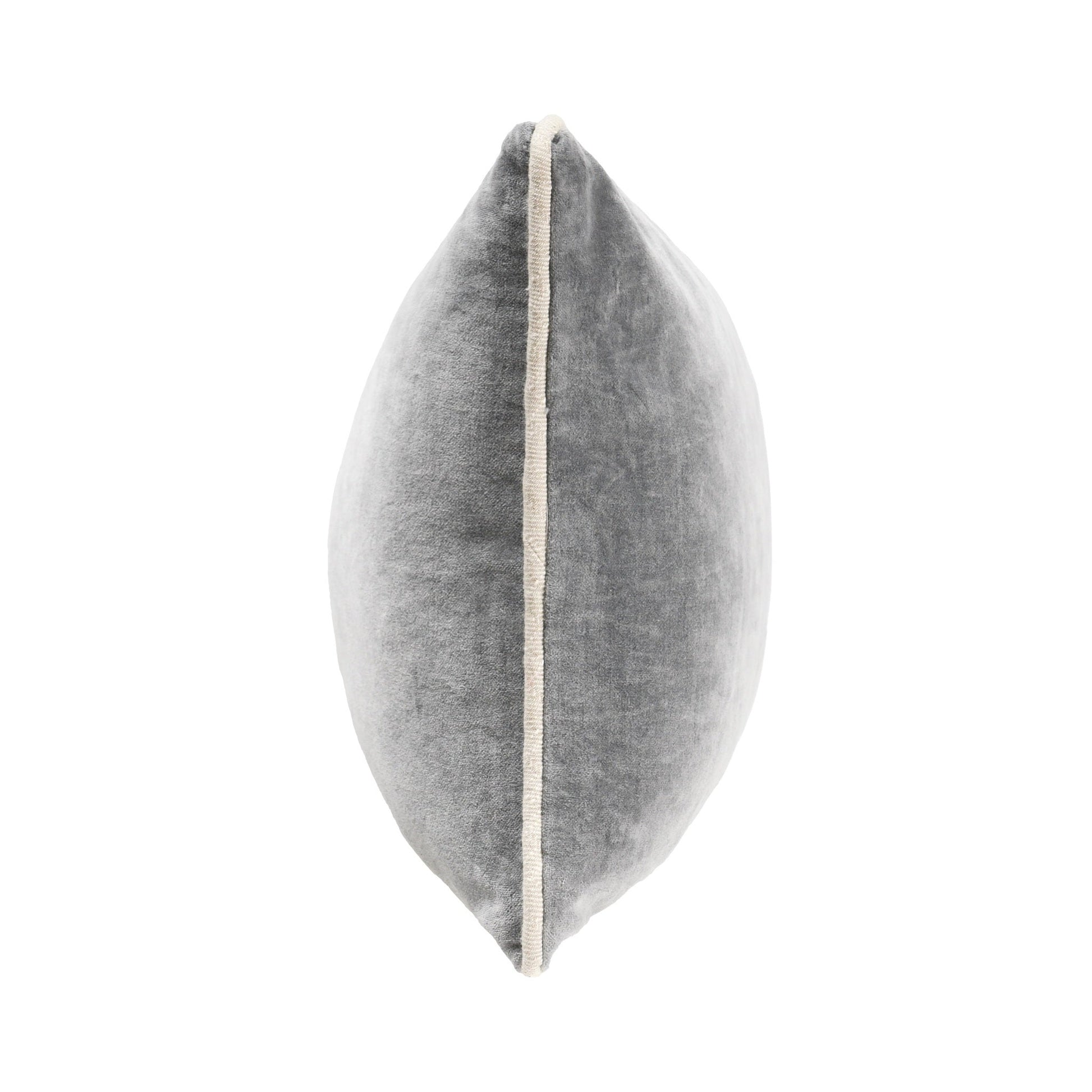 SLD Heirloom Stone Gray Velvet Multiple Sizes Throw Pillow (Set of 2) - Ornate Home