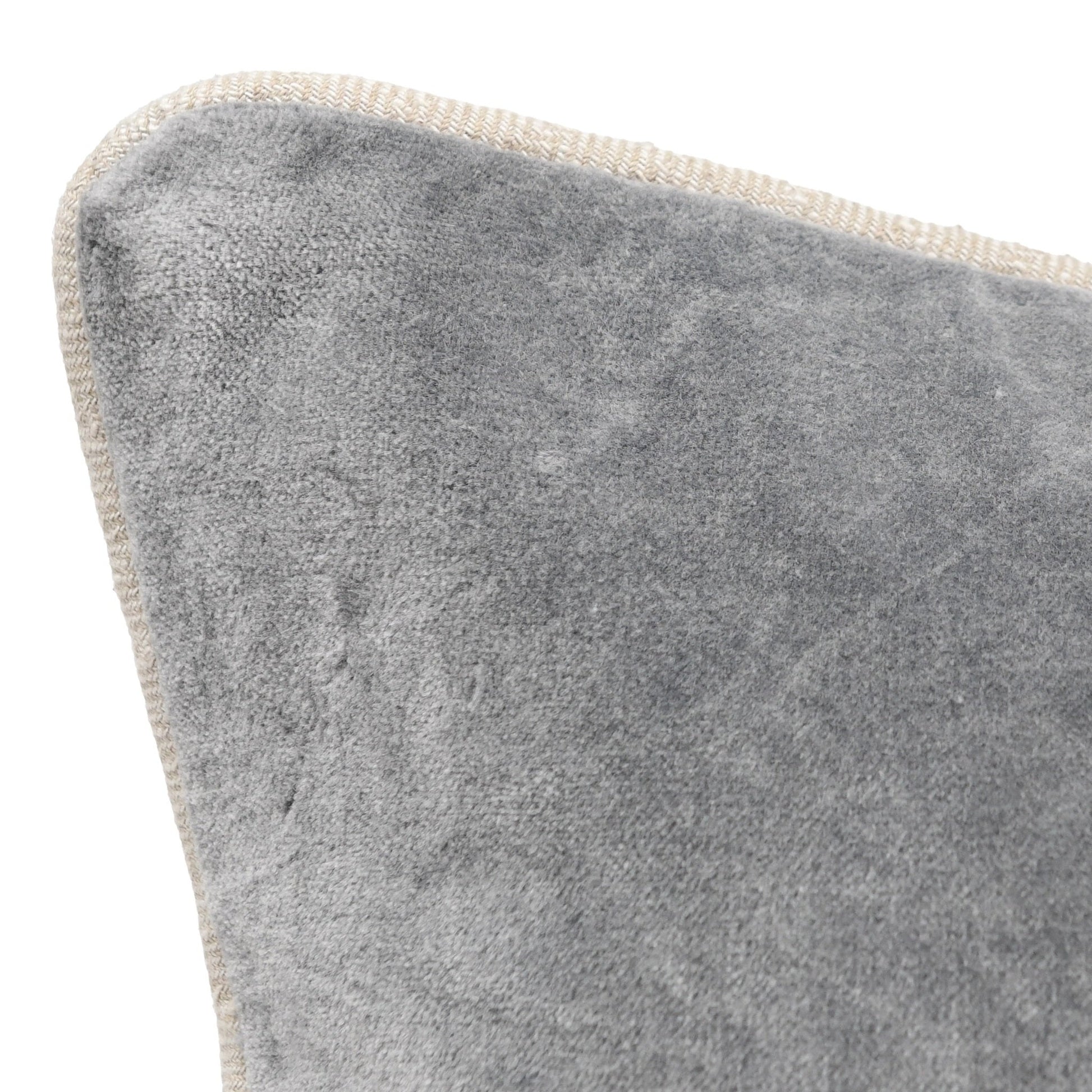 SLD Heirloom Stone Gray Velvet Multiple Sizes Throw Pillow (Set of 2) - Ornate Home