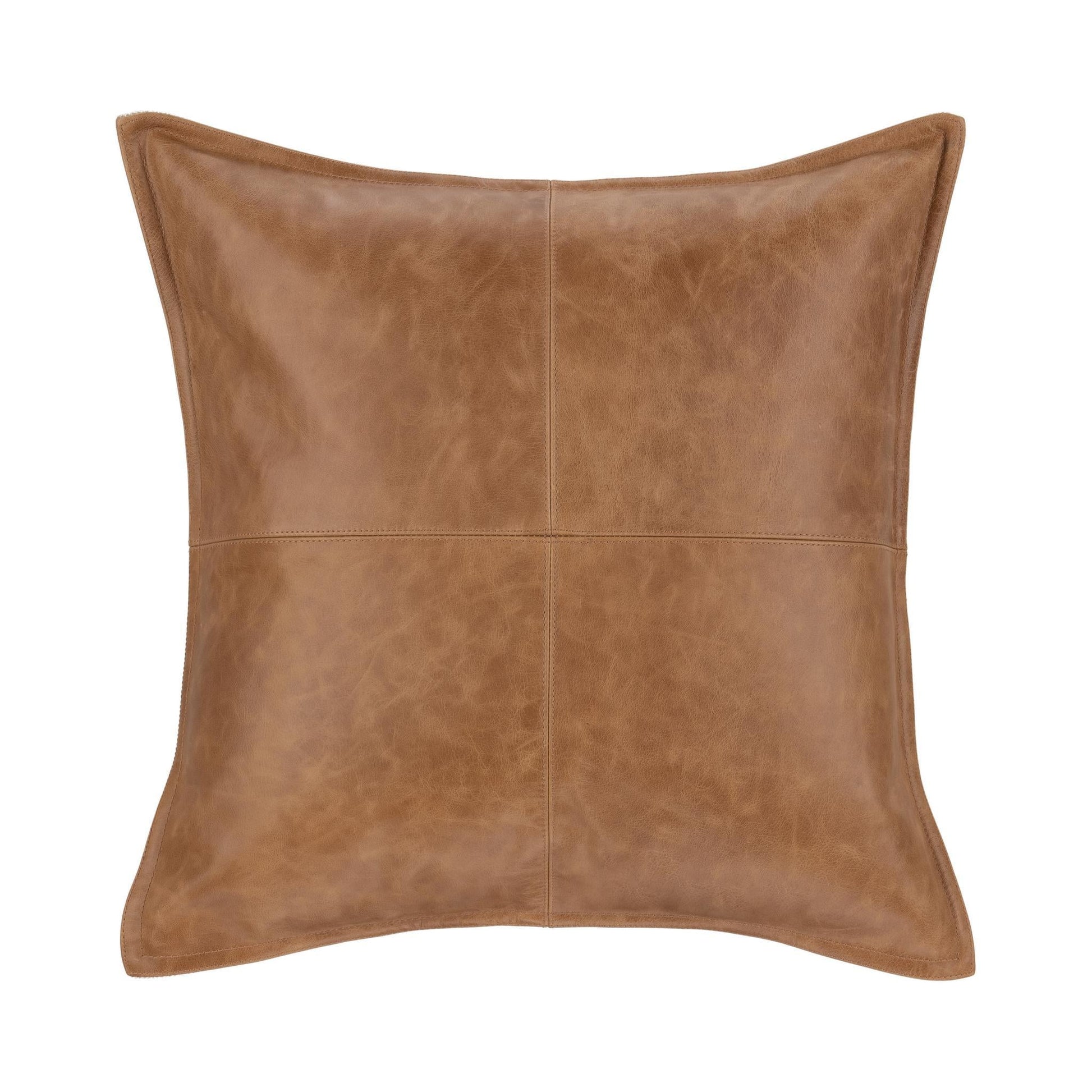 SLD Leather Dumont Chestnut Multiple Sizes Throw Pillow (Set of 2) - Ornate Home