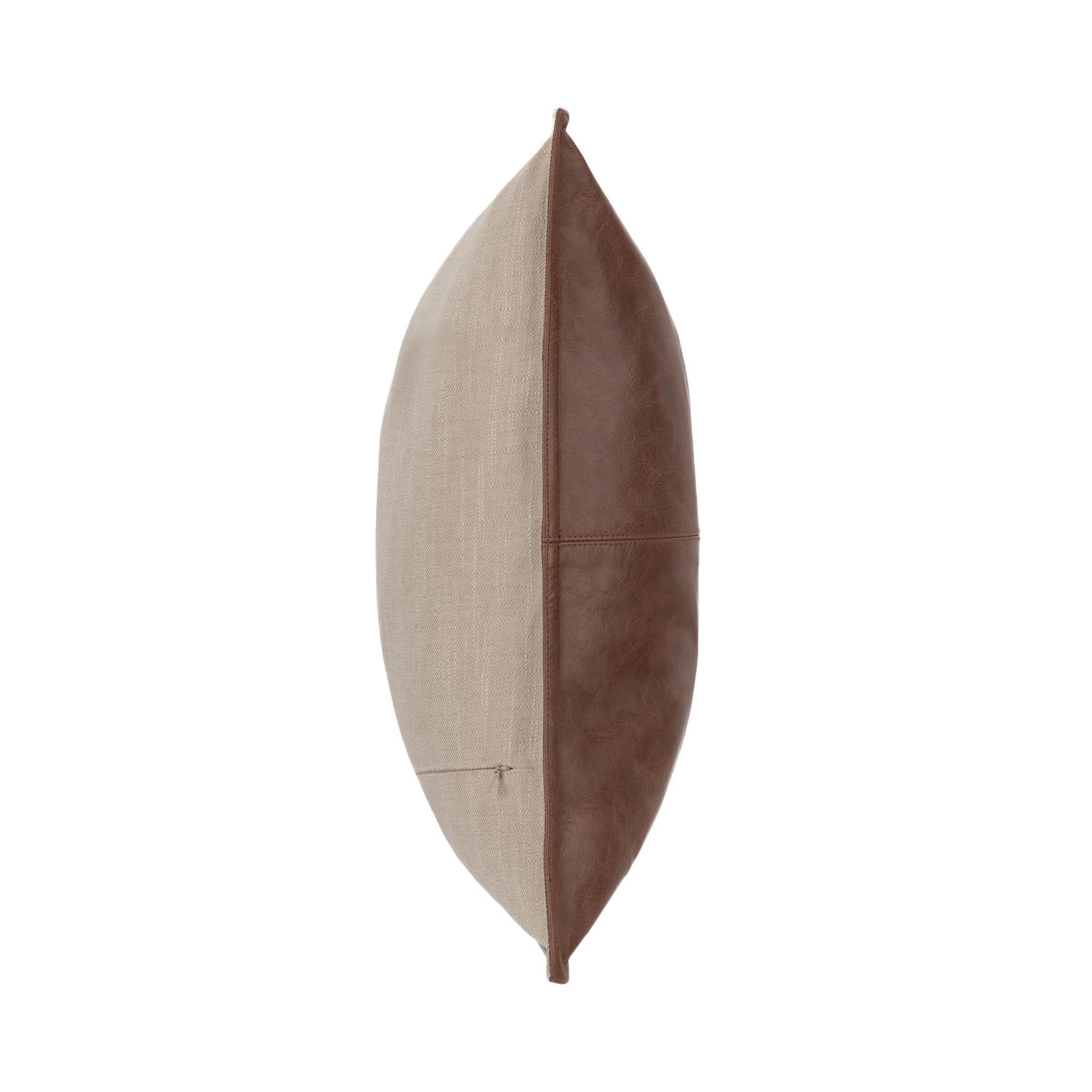 SLD Leather Kona Brown Multiple Sizes Throw Pillow (Set of 2) - Ornate Home